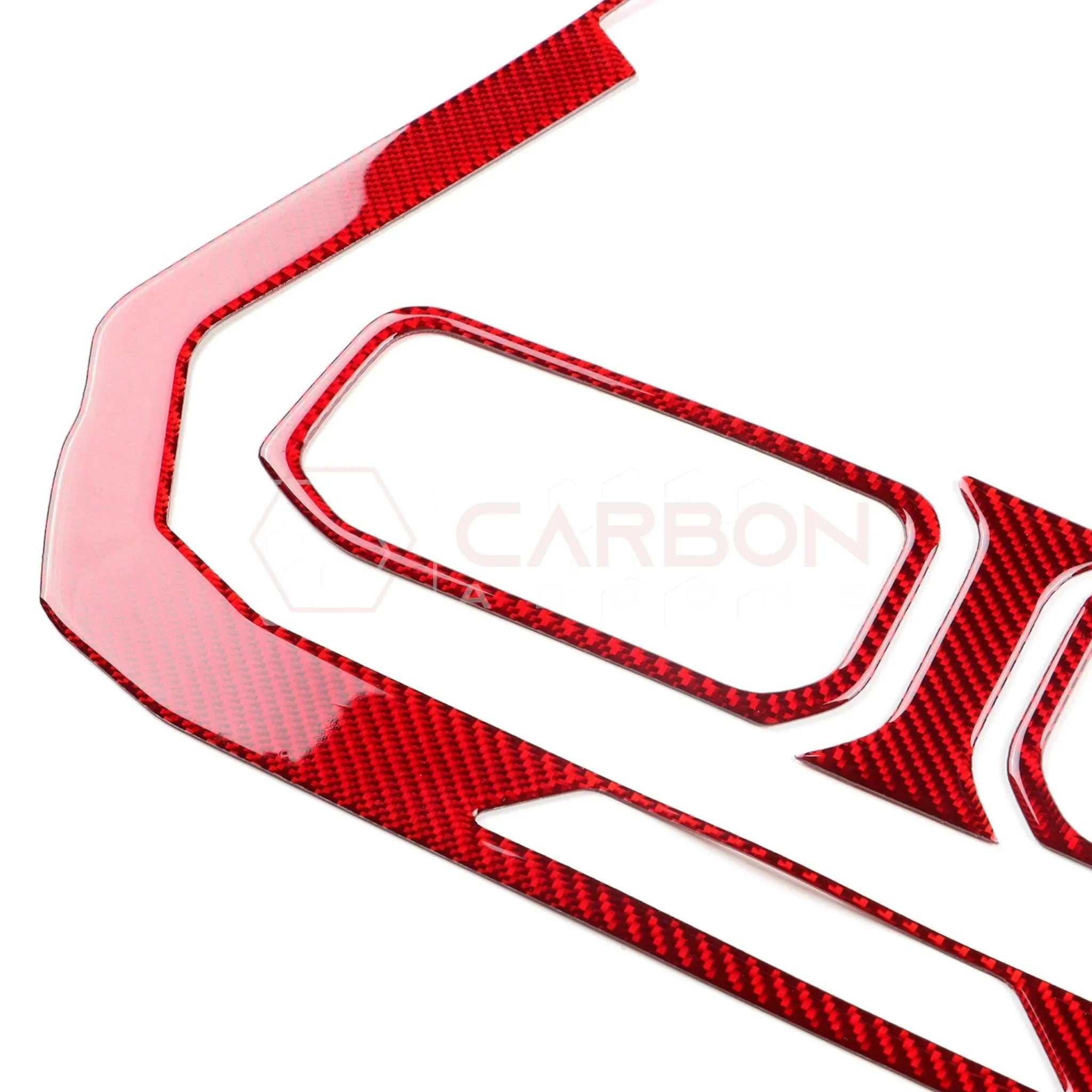 Real Carbon Fiber Center Dashboard A/C Vent Trim Overlays for 2024+ Ford Mustang