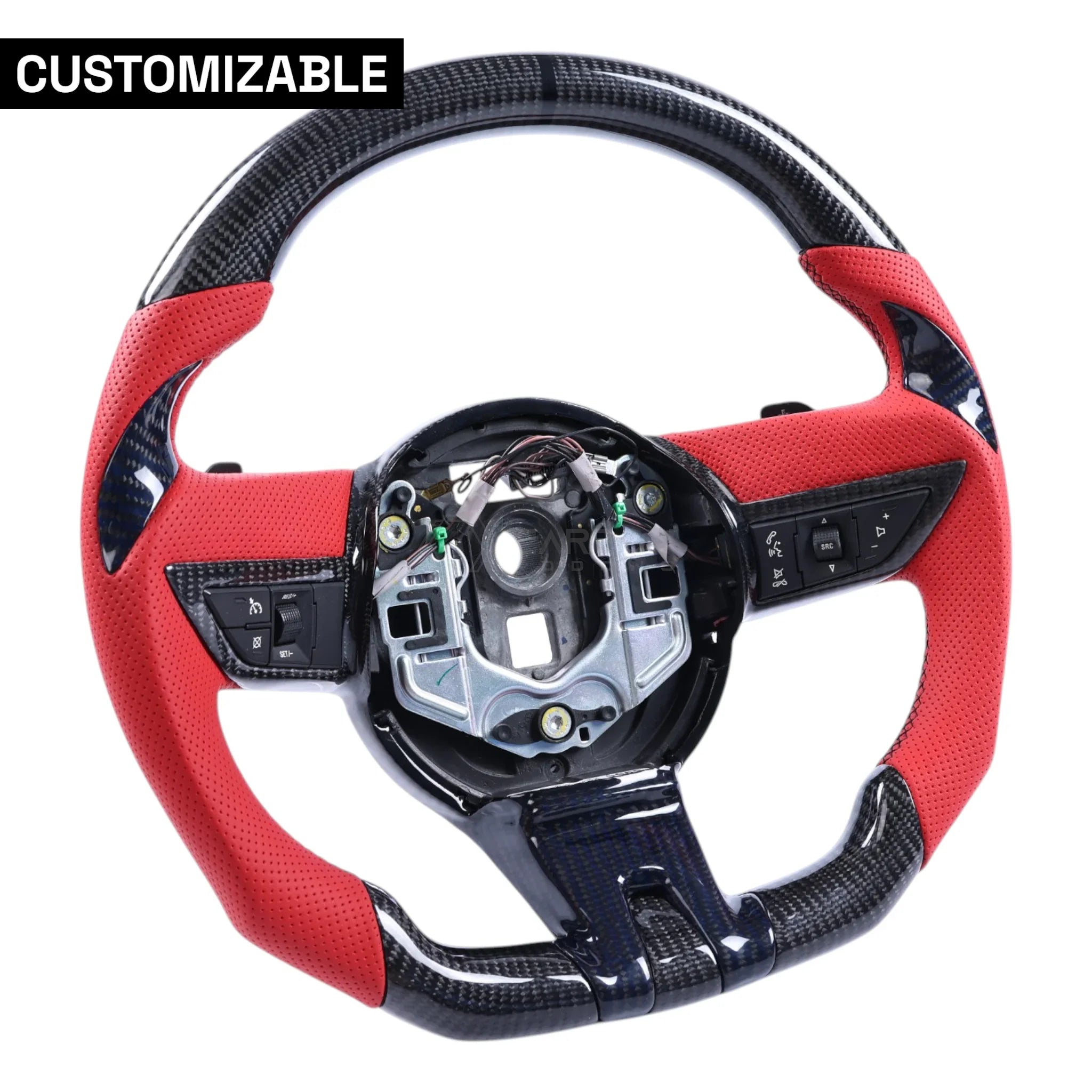 Customizable Carbon Fiber Steering Wheel for Chevy Camaro 2010-2012