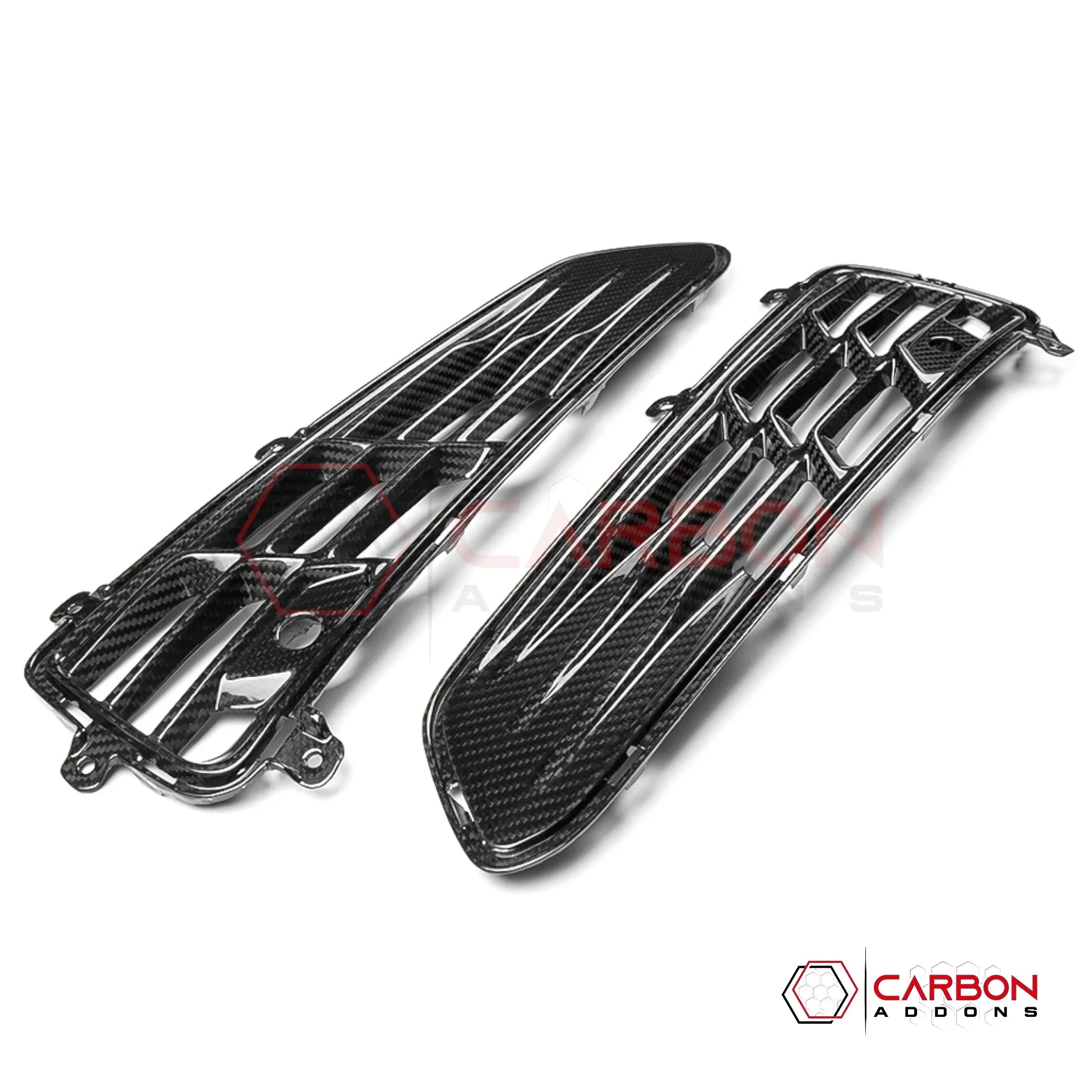 Carbon Fiber Rear Bumper Vent Inserts for C8 Corvette Z06, E-Ray & ZR1