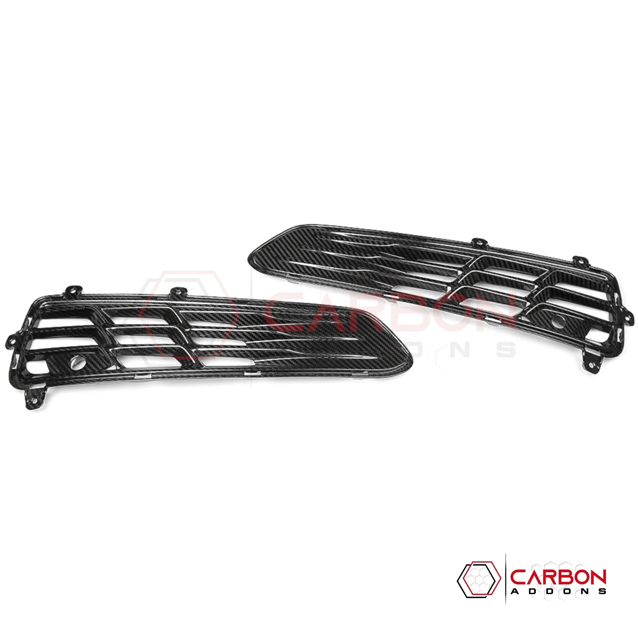 Carbon Fiber Rear Bumper Vent Inserts for C8 Corvette Z06, E-Ray & ZR1