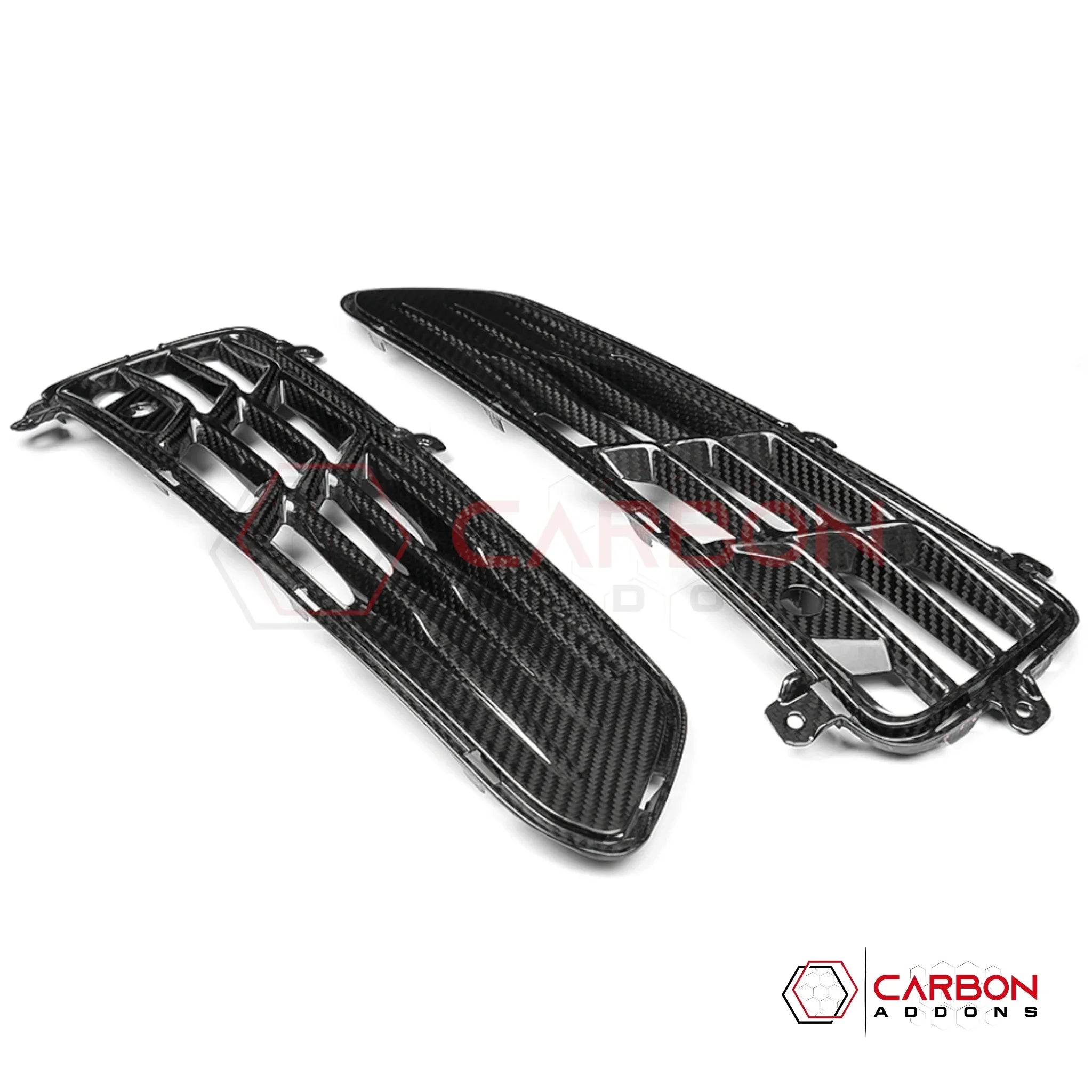 Carbon Fiber Rear Bumper Vent Inserts for C8 Corvette Z06, E-Ray & ZR1