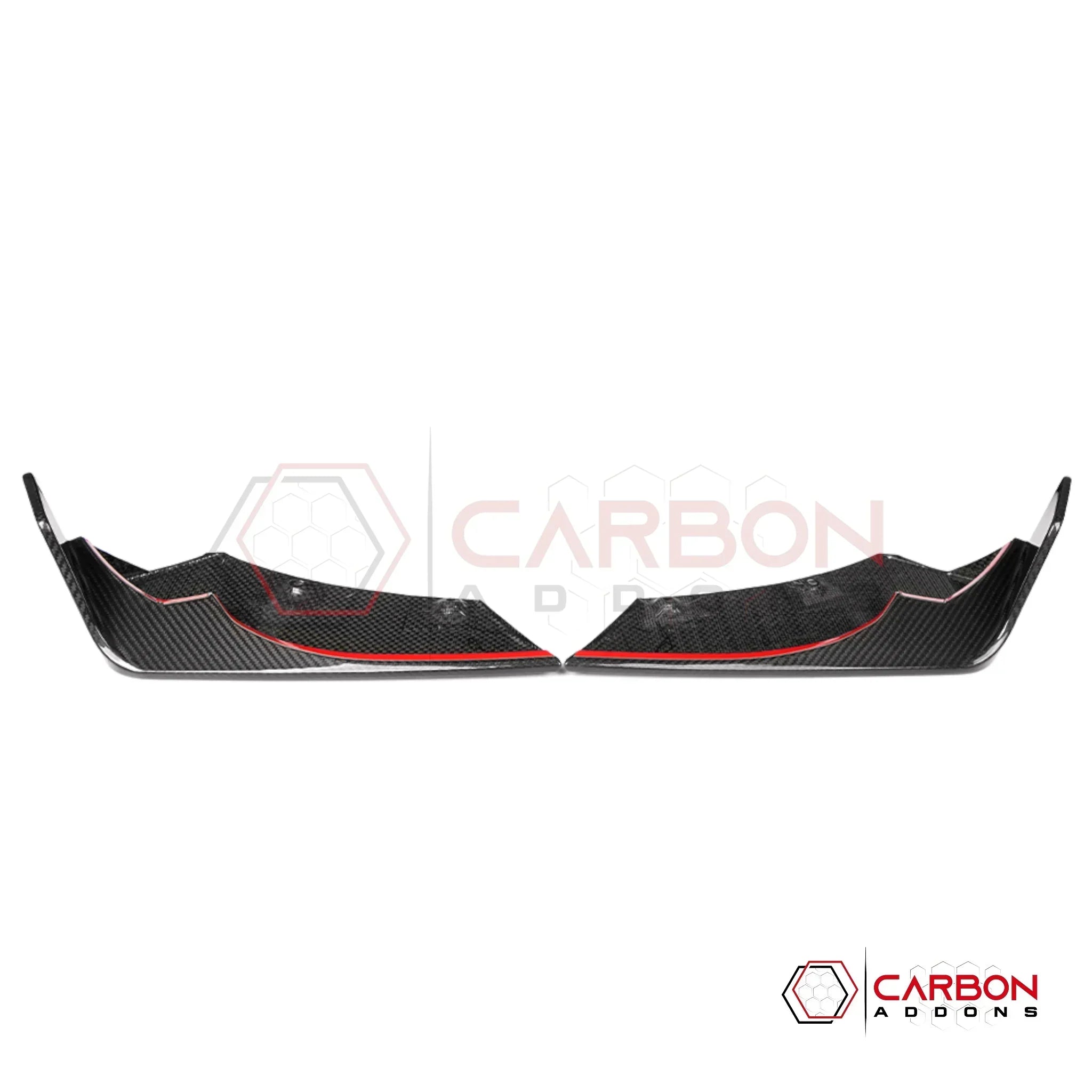 C8 Corvette Z06 / E-Ray Dry Carbon Fiber Rear Diffuser Side Splitter Blades – OEM Mount