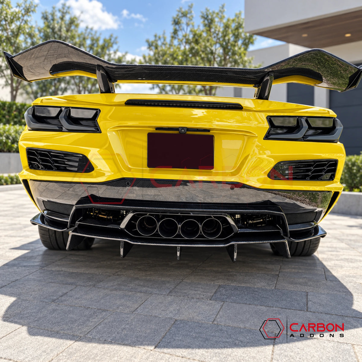 C8 Corvette Z06/ZR1 Real Carbon Fiber Rear Bumper Diffuser | 2023–2027