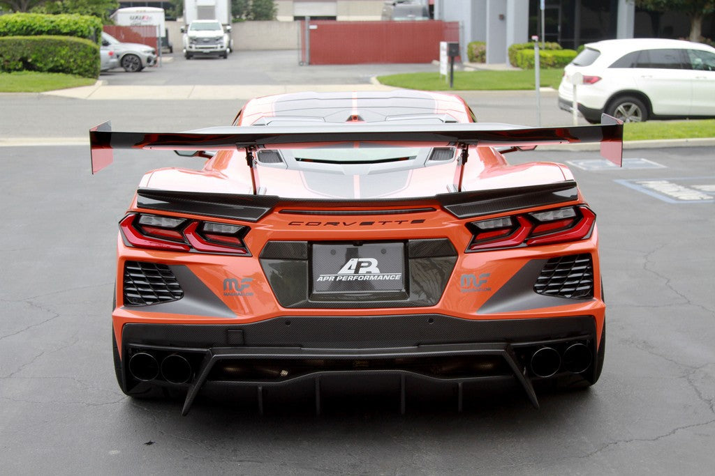 APR Performance Carbon Fiber License Plate Backing for Chevrolet Corvette C8