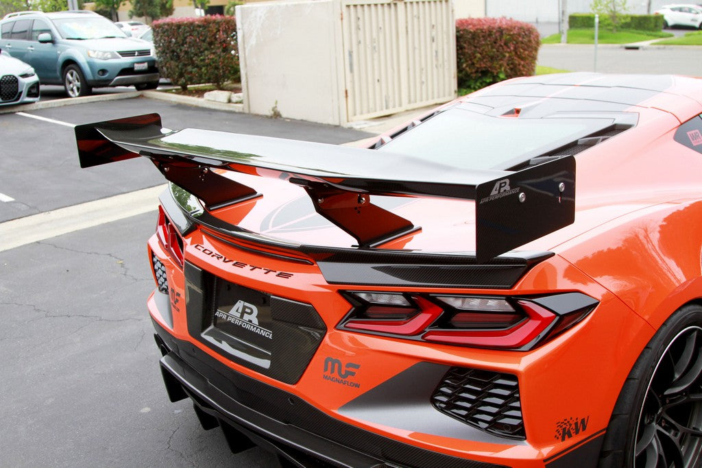 APR Performance Carbon Fiber License Plate Backing for Chevrolet Corvette C8