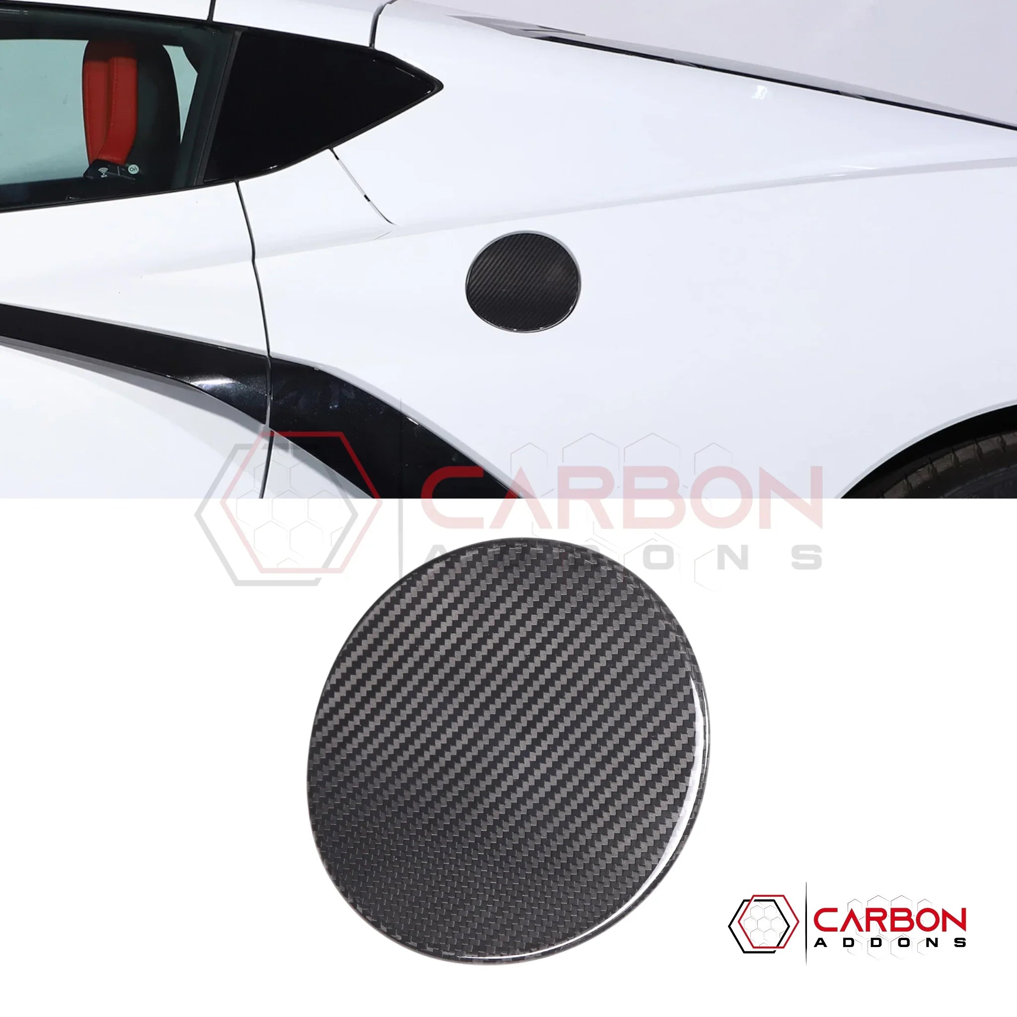 C8 Corvette Carbon Fiber Gas Cap Cover | Exterior Upgrade (2020–2026)