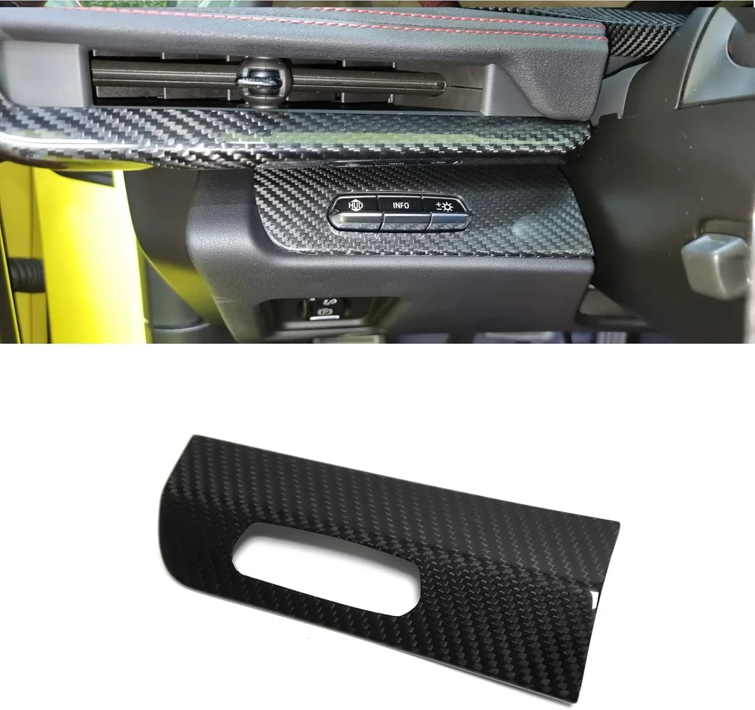 C8 Corvette HUD Button Control Trim Carbon Fiber Cover