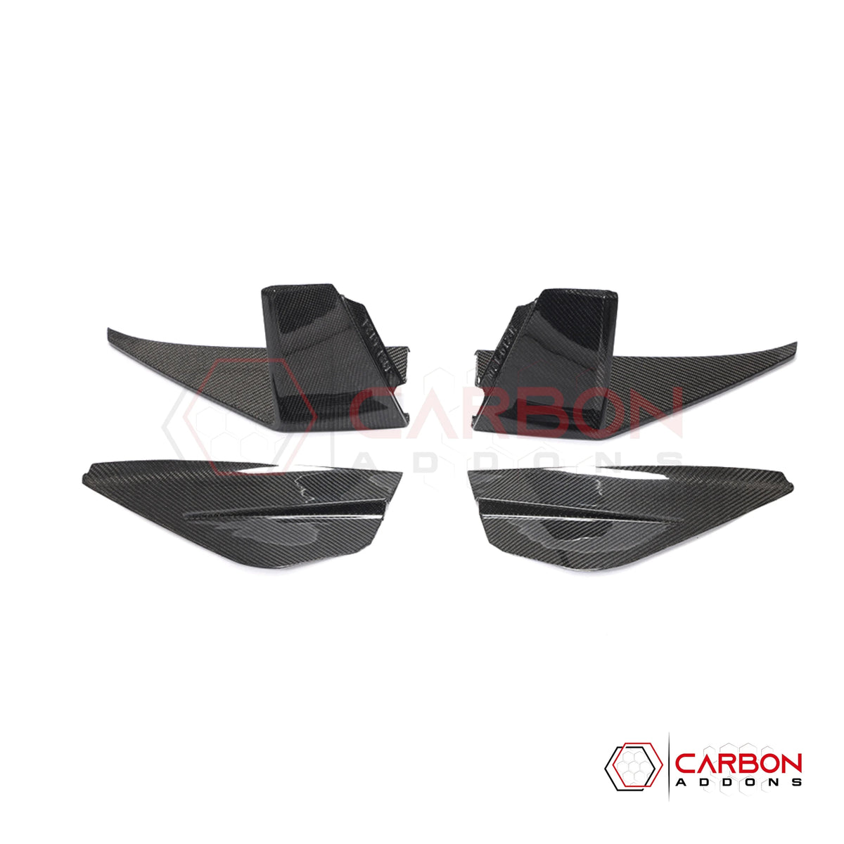 Carbon Fiber Fog Light Air Intake Vent Covers for 2018–2023 Ford Mustang GT