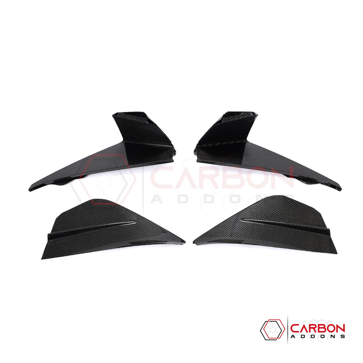 Carbon Fiber Fog Light Air Intake Vent Covers for 2018–2023 Ford Mustang GT