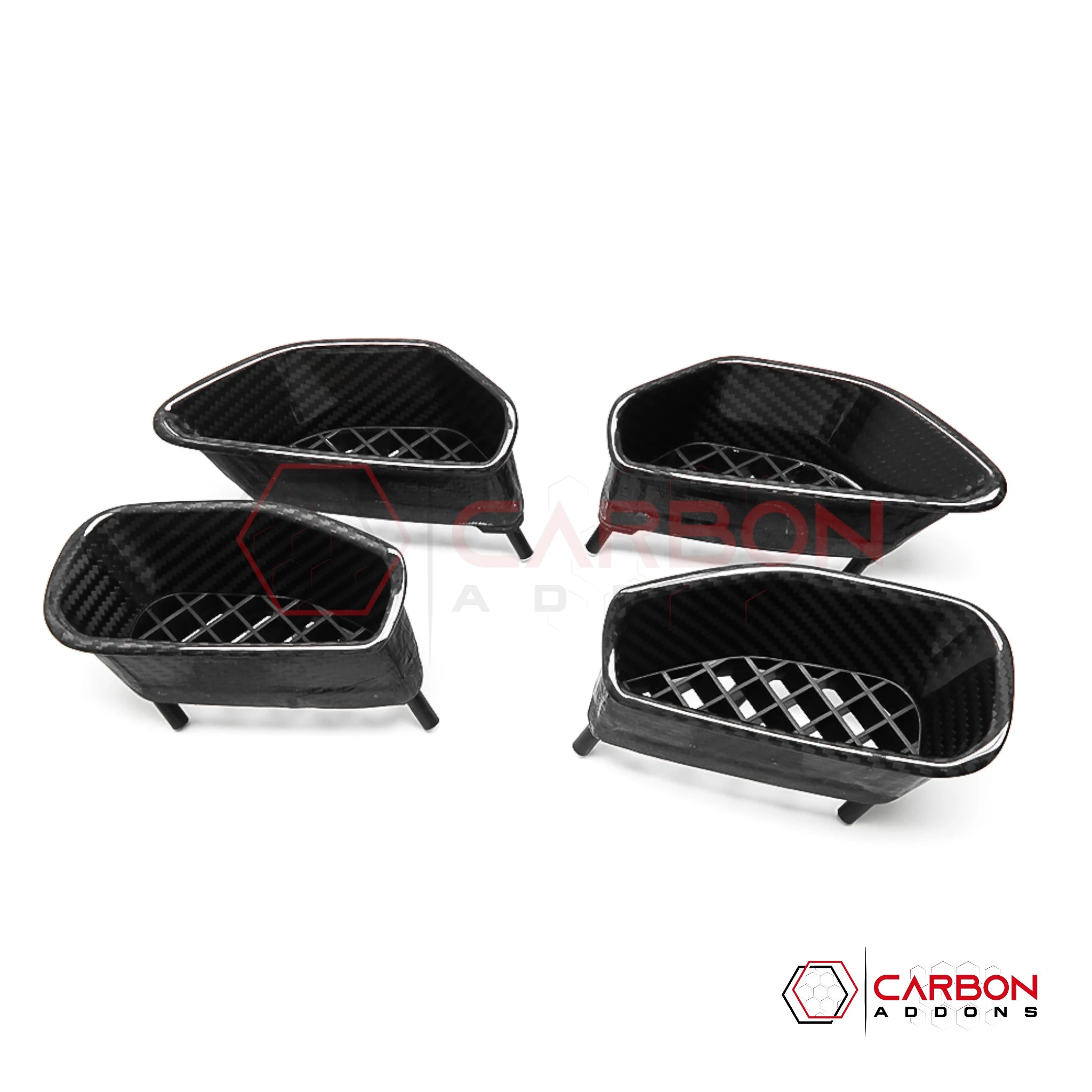 Carbon Fiber Fender Side Vents Replacement for 2009-2012 Chevrolet Corvette C6 ZR1 | Real Carbon Fiber Exterior Trim Upgrade