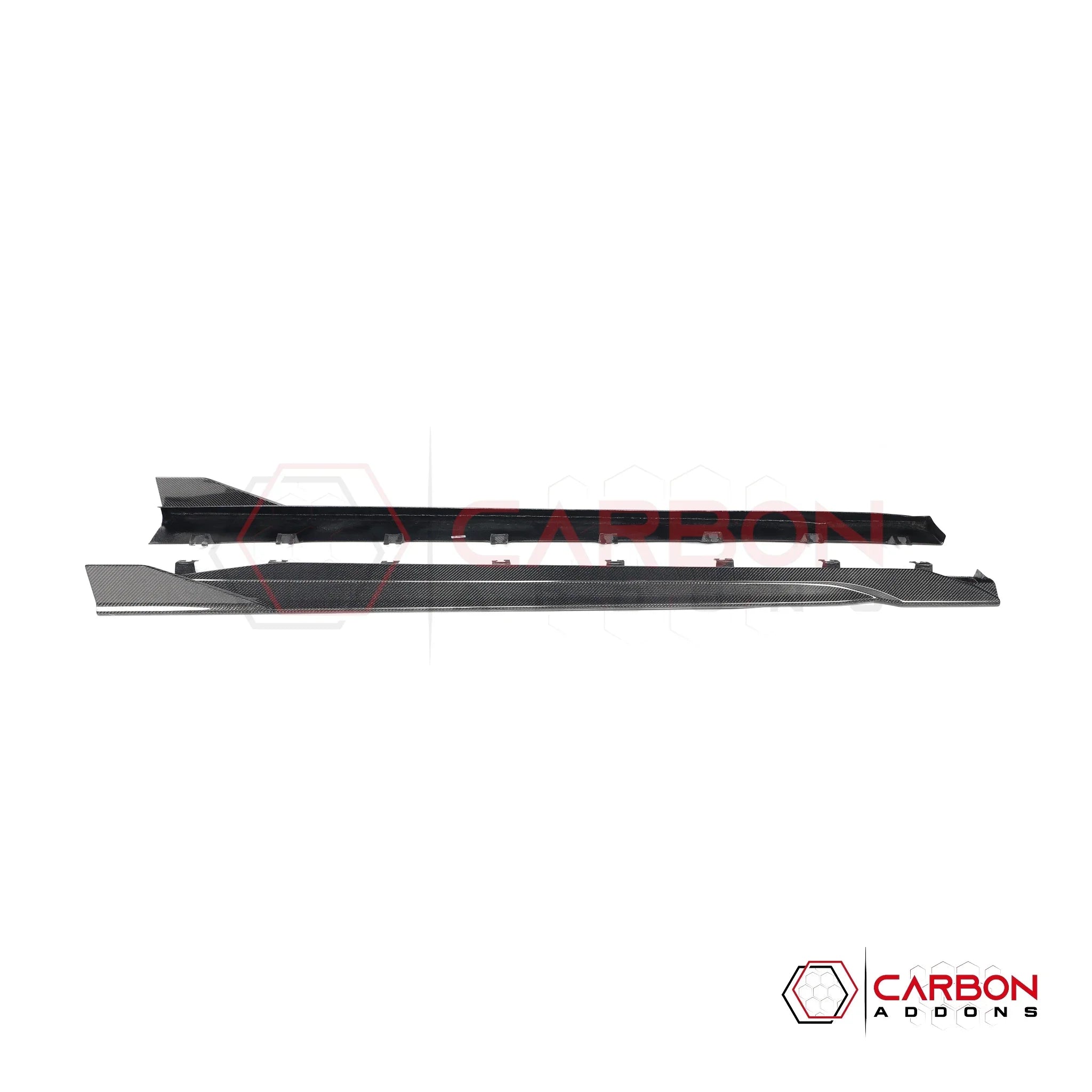 Real Carbon Fiber Side Skirts with Winglets for 2024+ Ford Mustang