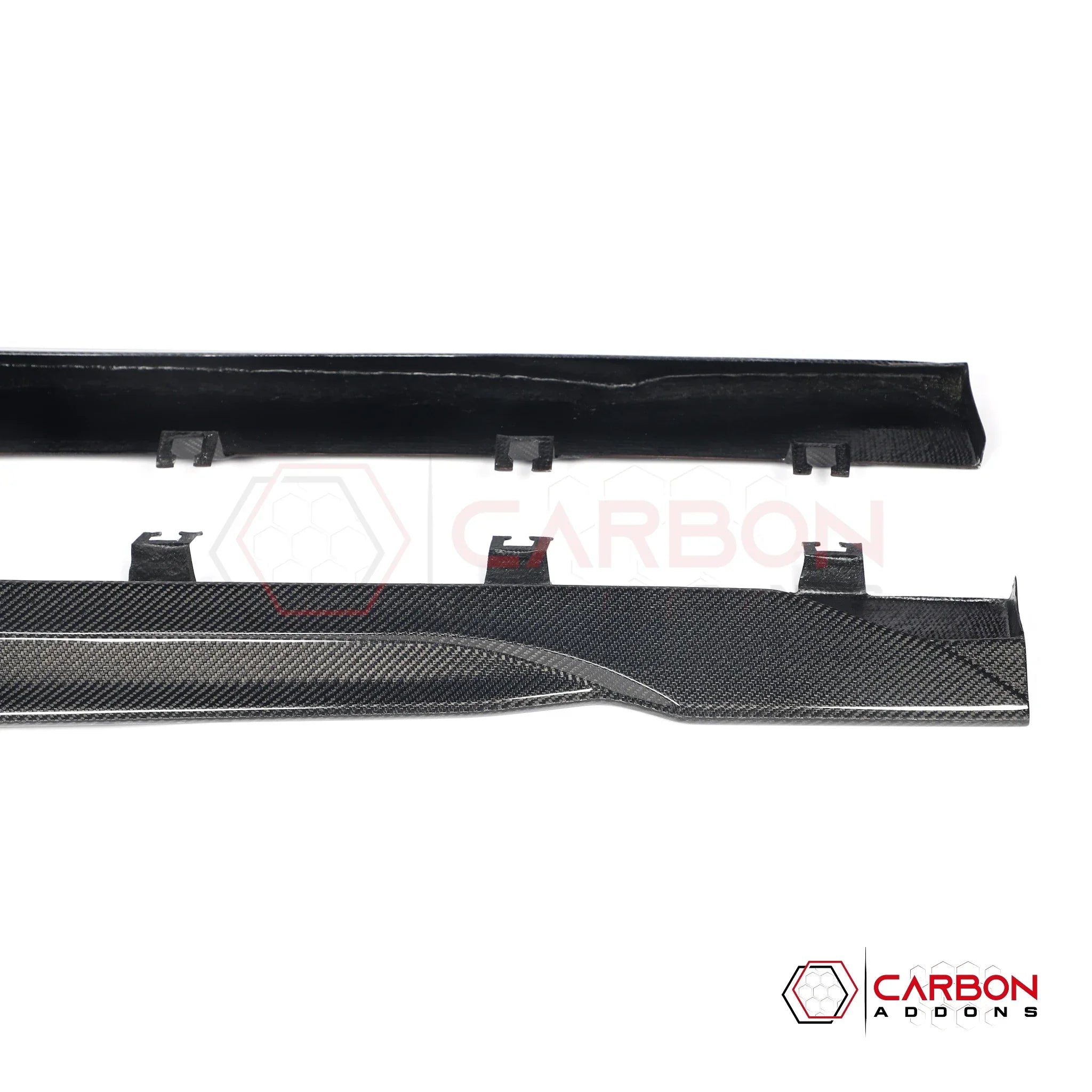 Real Carbon Fiber Side Skirts with Winglets for 2024+ Ford Mustang
