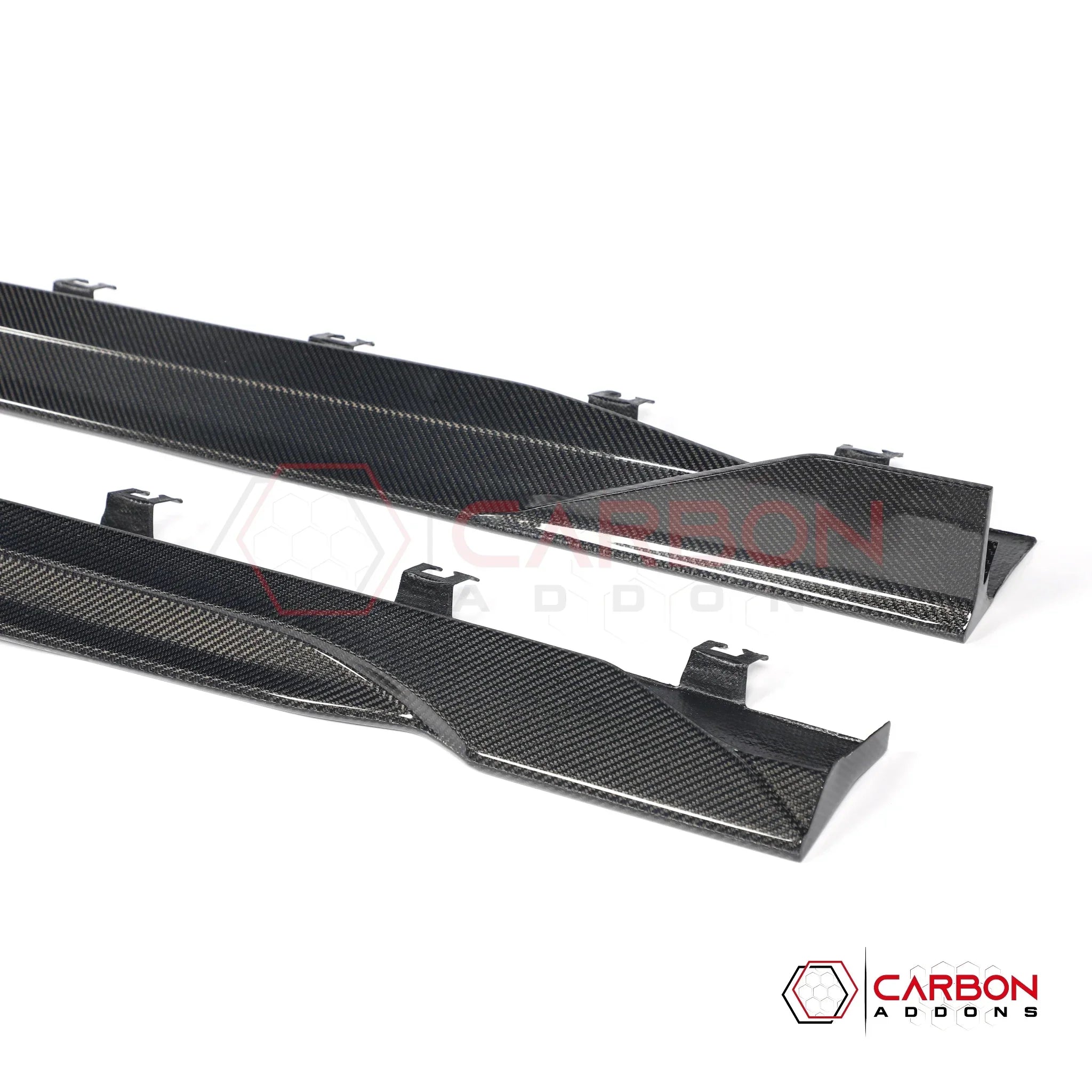 Real Carbon Fiber Side Skirts with Winglets for 2024+ Ford Mustang