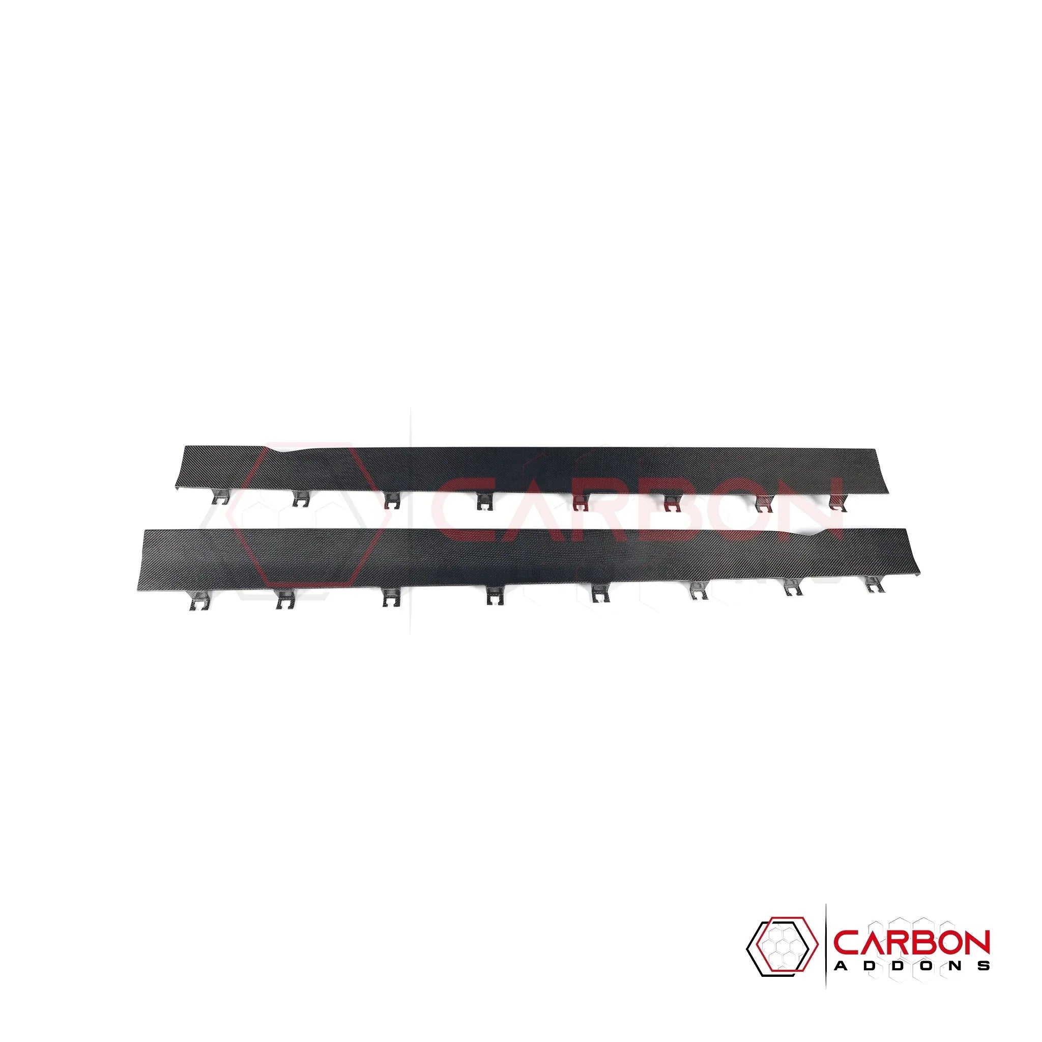 Real Carbon Fiber Side Skirts with Winglets for 2024+ Ford Mustang