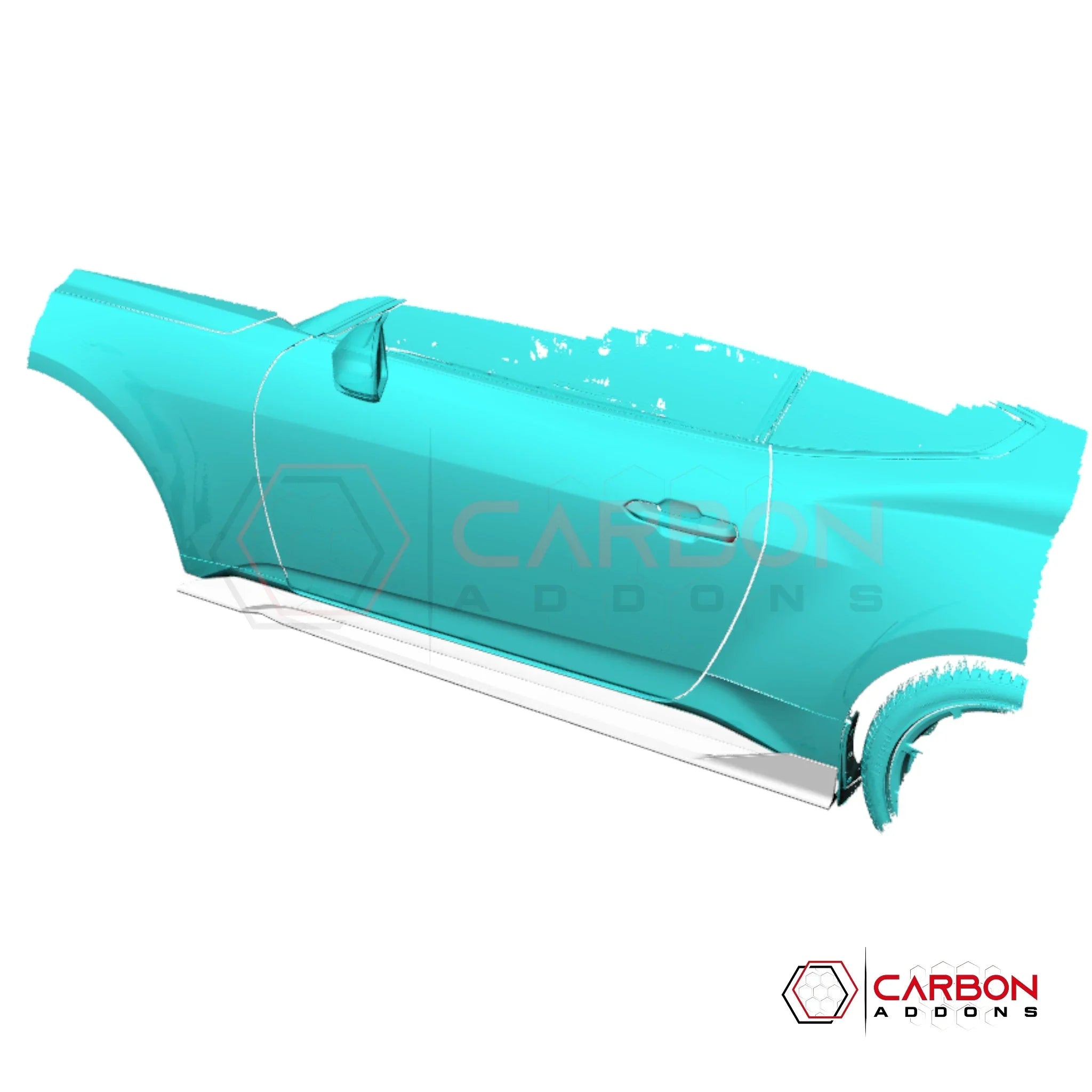 Real Carbon Fiber Side Skirts with Winglets for 2024+ Ford Mustang