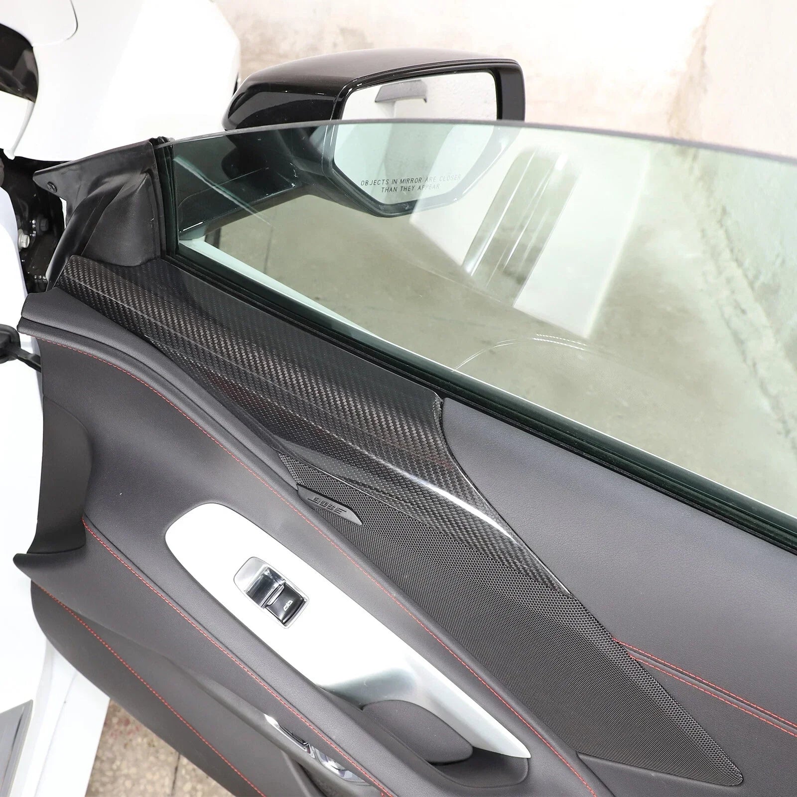 C8 Corvette Real Carbon Fiber Door Speaker Upper Trim Covers | Interior Upgrade (2020–2025)