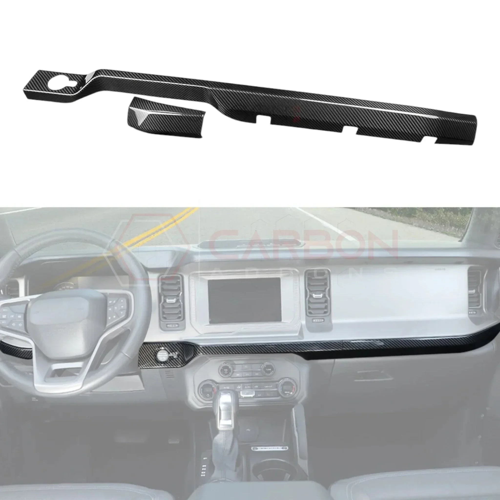 thumbnail image 2 of Savadi-Car Full Interior Carbon Fiber Trim Kit For Ford Bronco 2021+ (27 Pieces) 2 of 6