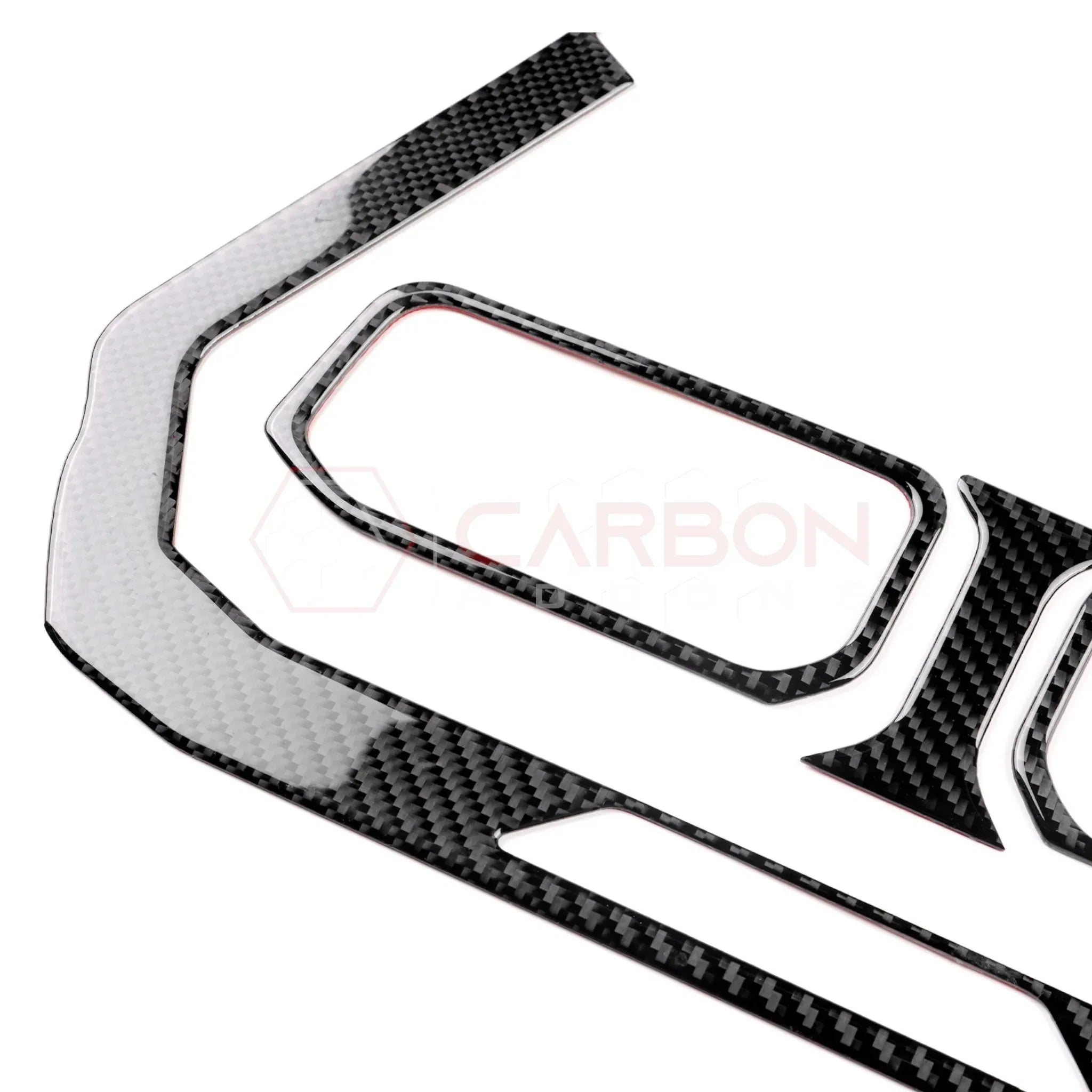 Real Carbon Fiber Center Dashboard A/C Vent Trim Overlays for 2024+ Ford Mustang