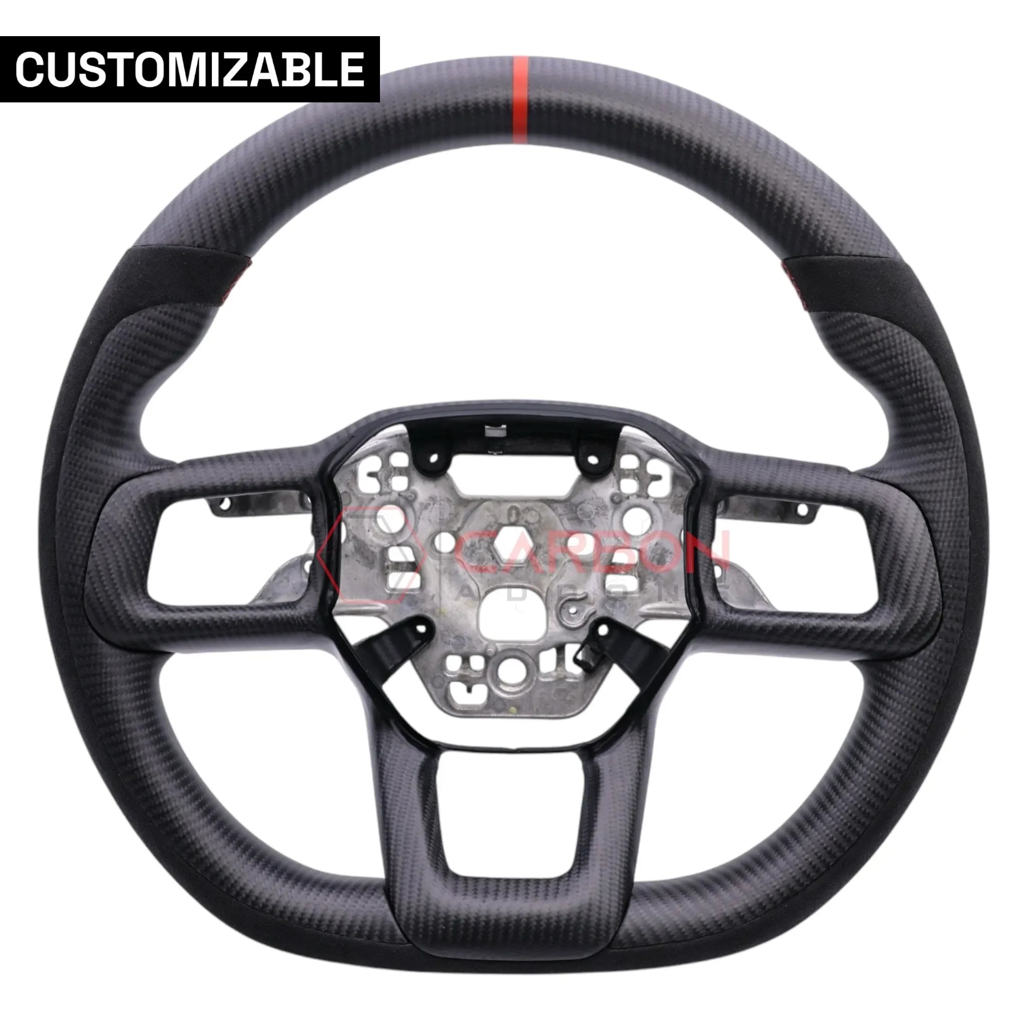 Customizable Heated Carbon Fiber Steering Wheel for 2024+ Ford Mustang