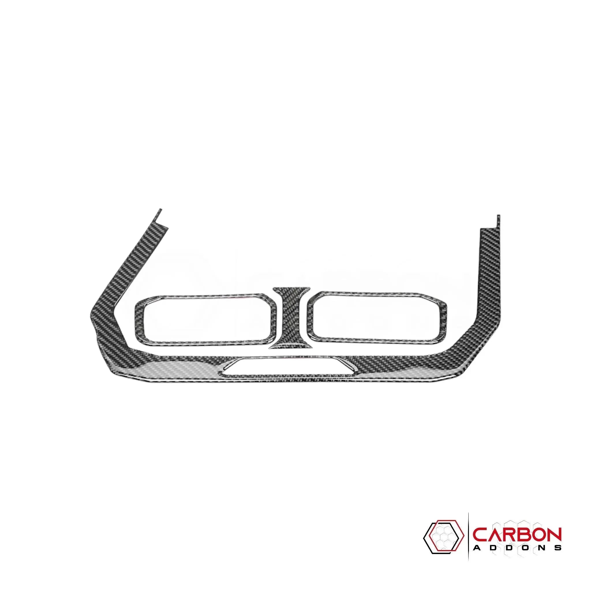 Real Carbon Fiber Center Dashboard A/C Vent Trim Overlays for 2024+ Ford Mustang