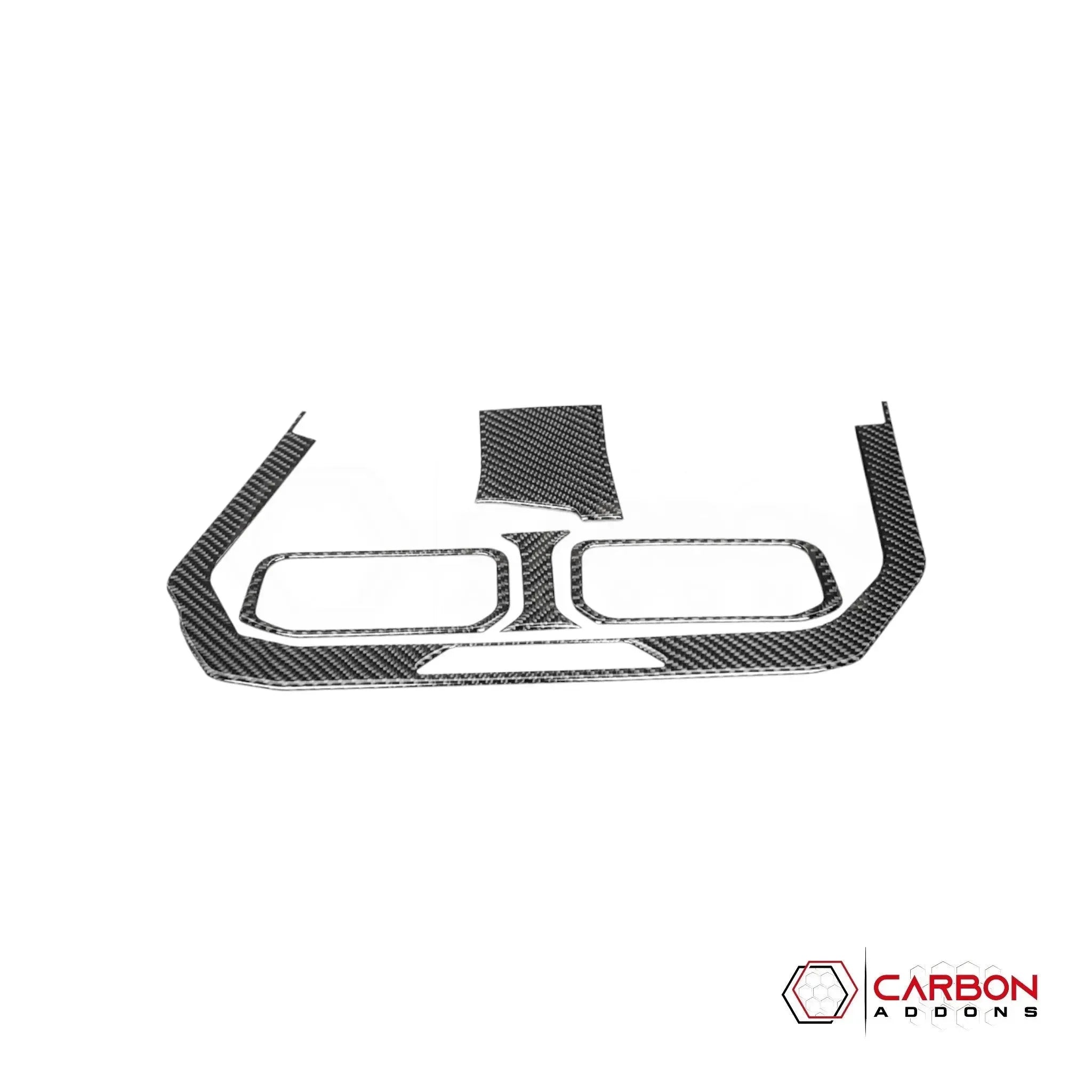 Real Carbon Fiber Center Dashboard A/C Vent Trim Overlays for 2024+ Ford Mustang