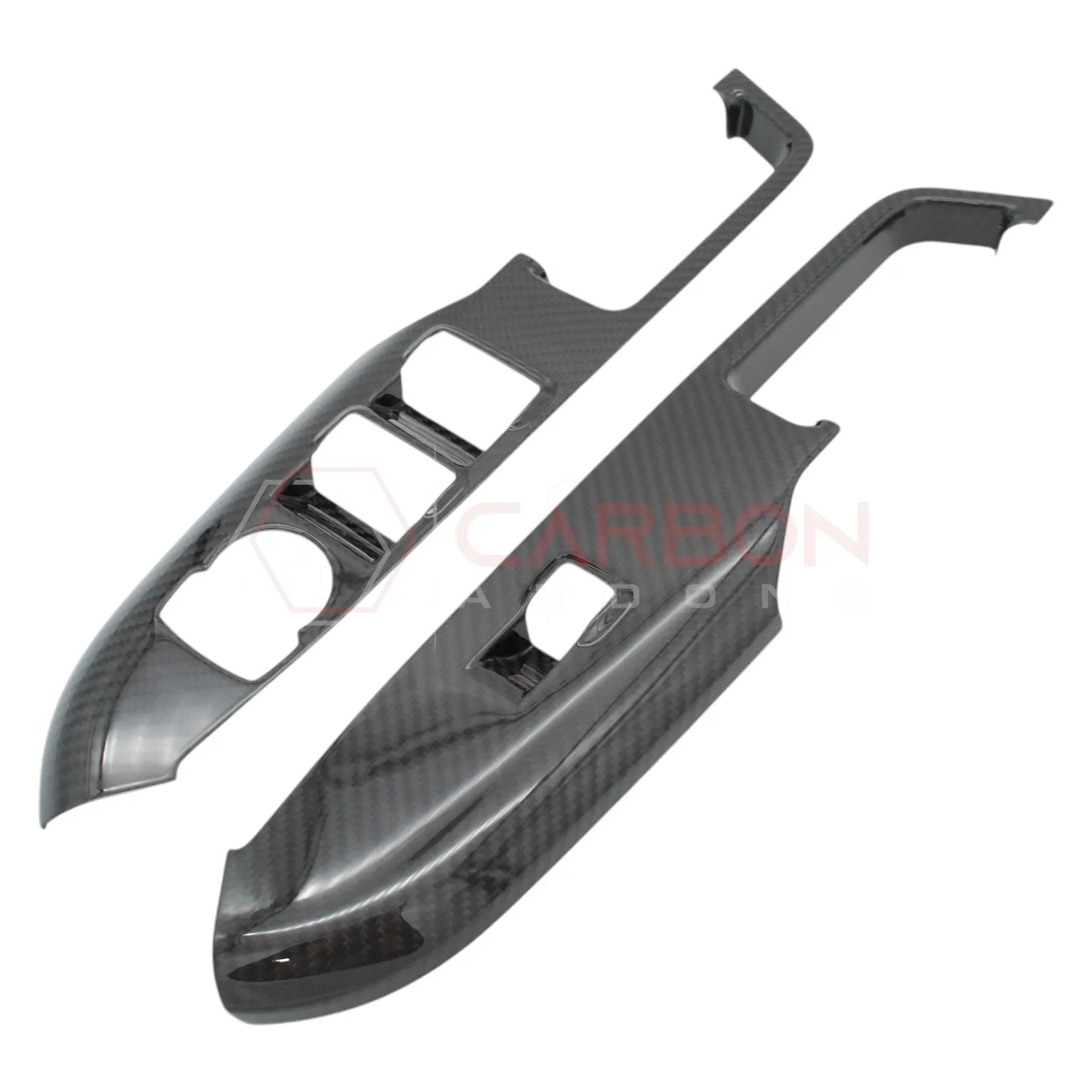 Real Carbon Fiber Window Switch Control Trim Covers for 2024+ Ford Mustang