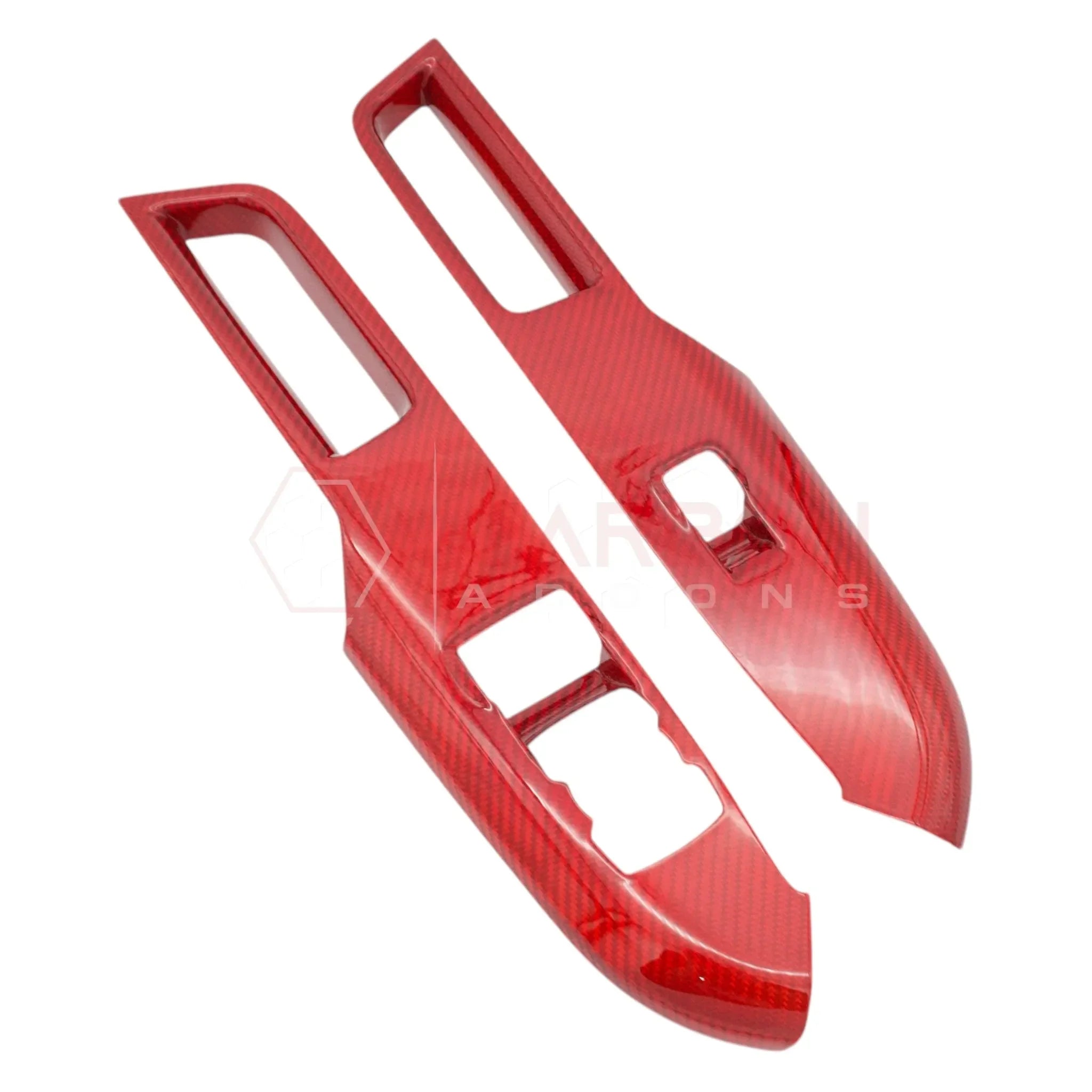 Real Carbon Fiber Window Switch Control Trim Covers V2 for 2024+ Ford Mustang