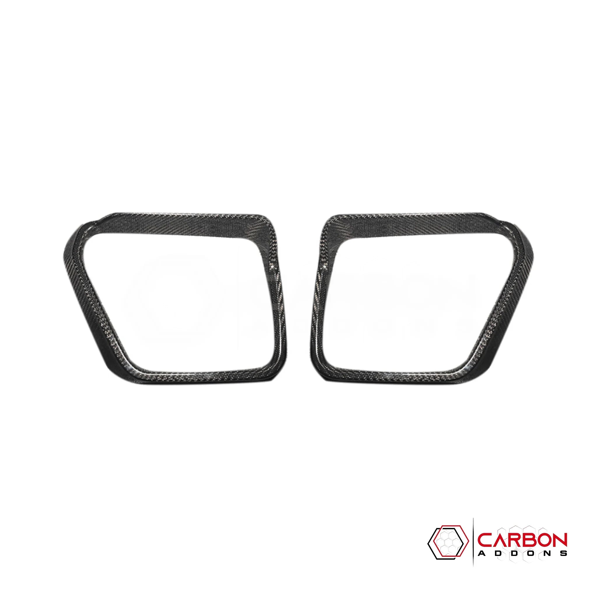 F150 2021-Up Side View Mirror Rain Visor Eyebrow Covers – Real Dry Carbon Fiber (2pcs)