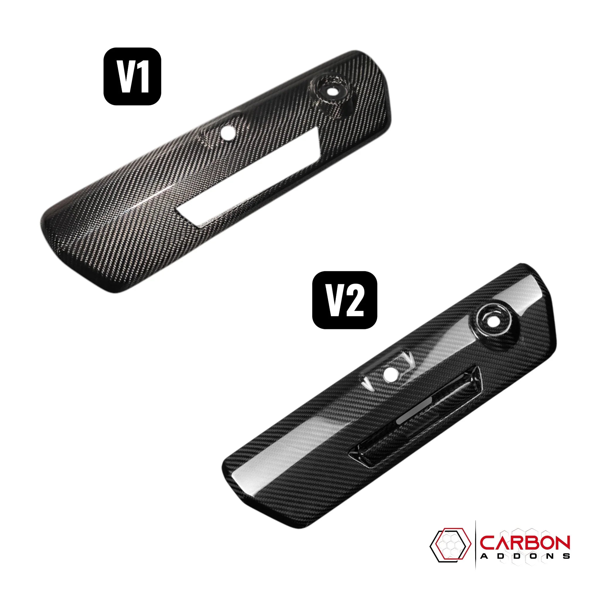 F150 2021-Up Tailgate Latch Door Handles Real Carbon Fiber Cover