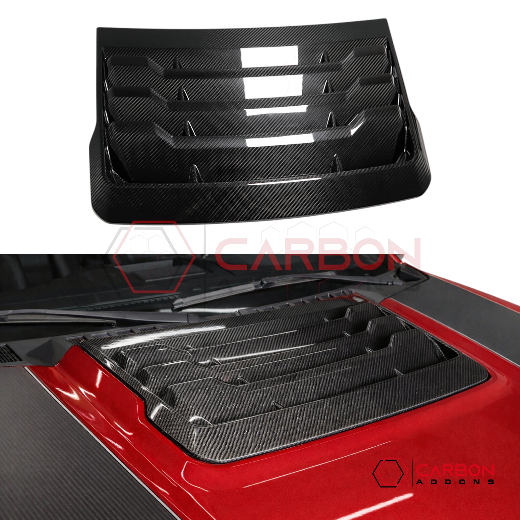 F150 Raptor 2015-2020 Hood Vent Hard Carbon Fiber Cover