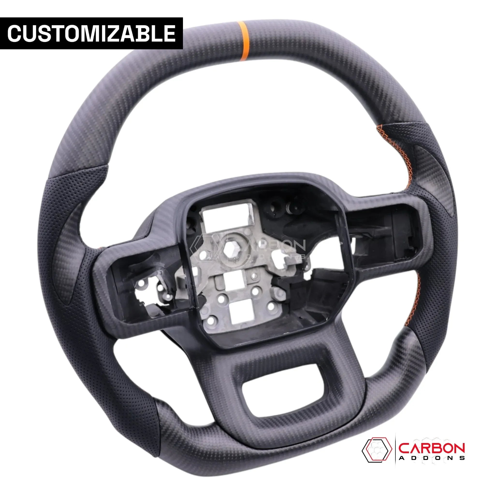 Customizable Heated Carbon Fiber Steering Wheel for Ford F150 (2021-2026)