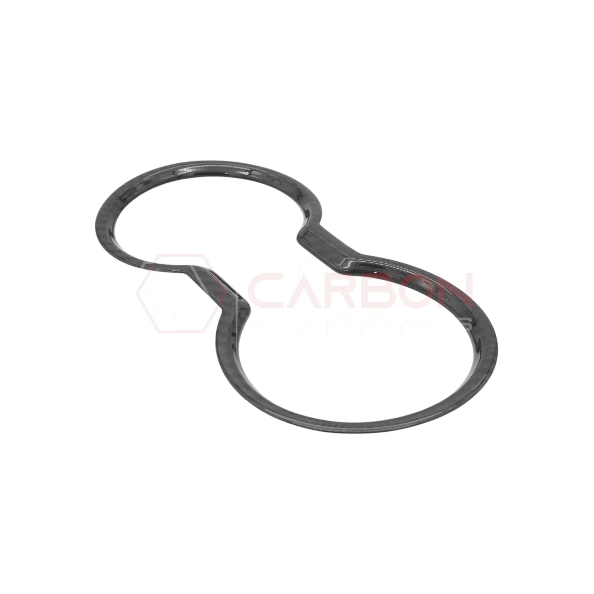 Real Carbon Fiber Cup Holder Trim Cover for 2024+ Ford Mustang