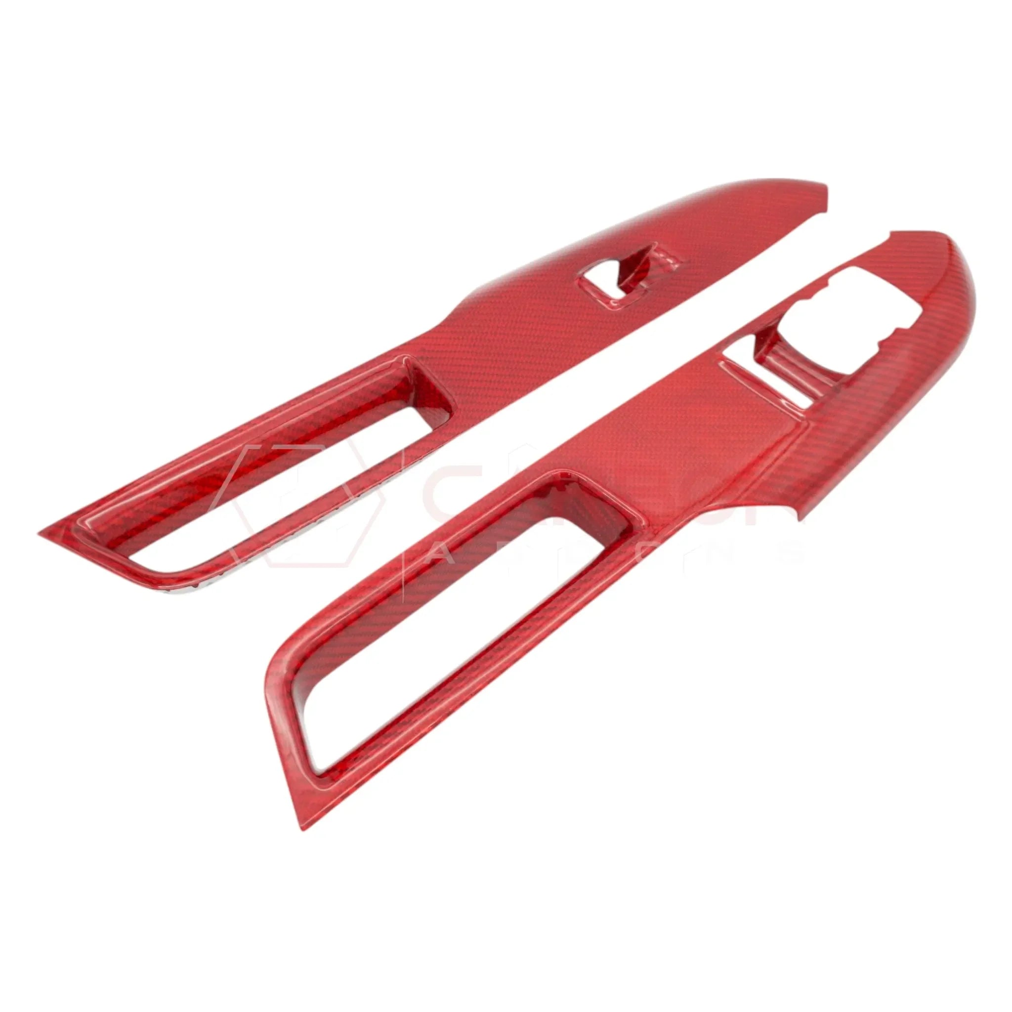 Real Carbon Fiber Window Switch Control Trim Covers V2 for 2024+ Ford Mustang