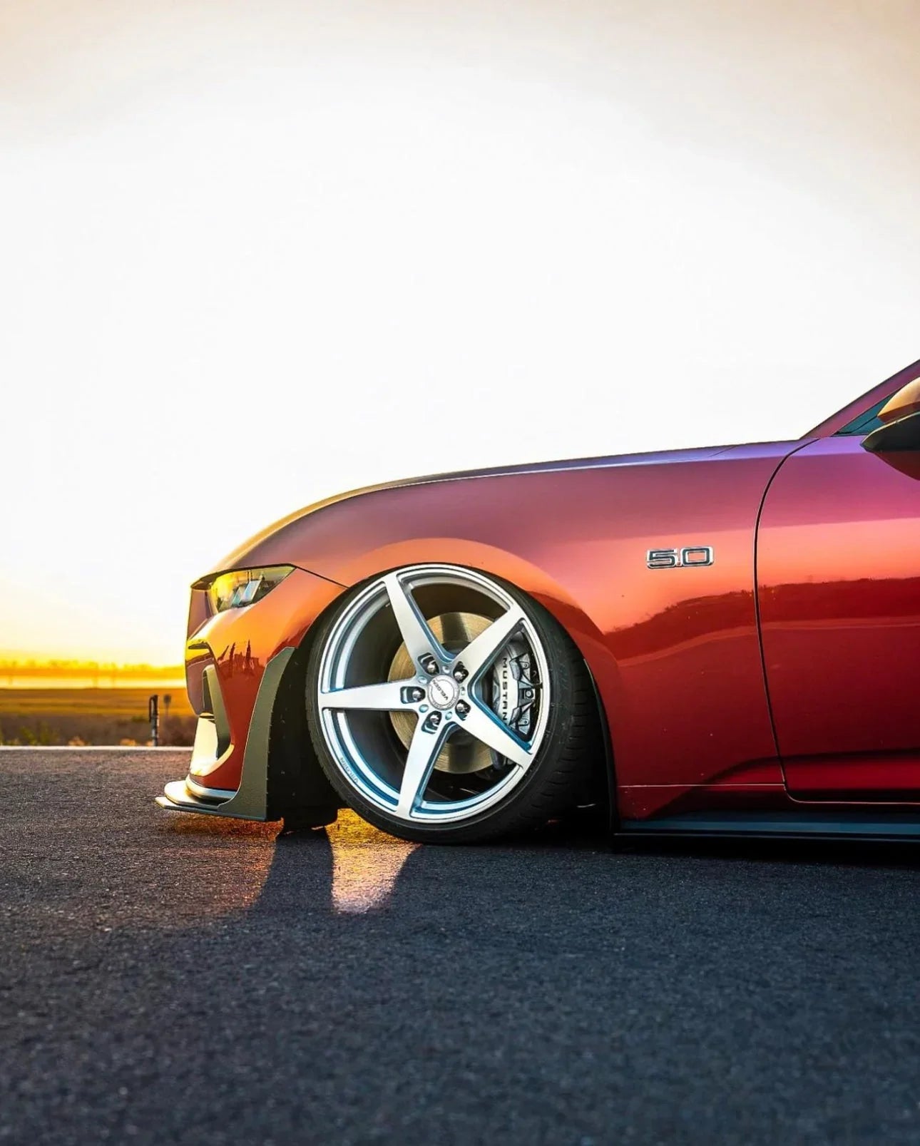 2024+ Mustang S650 GT & EcoBoost Front Splitter – ABS Aero Splitter with Fender Extensions or GT500 Style Winglets