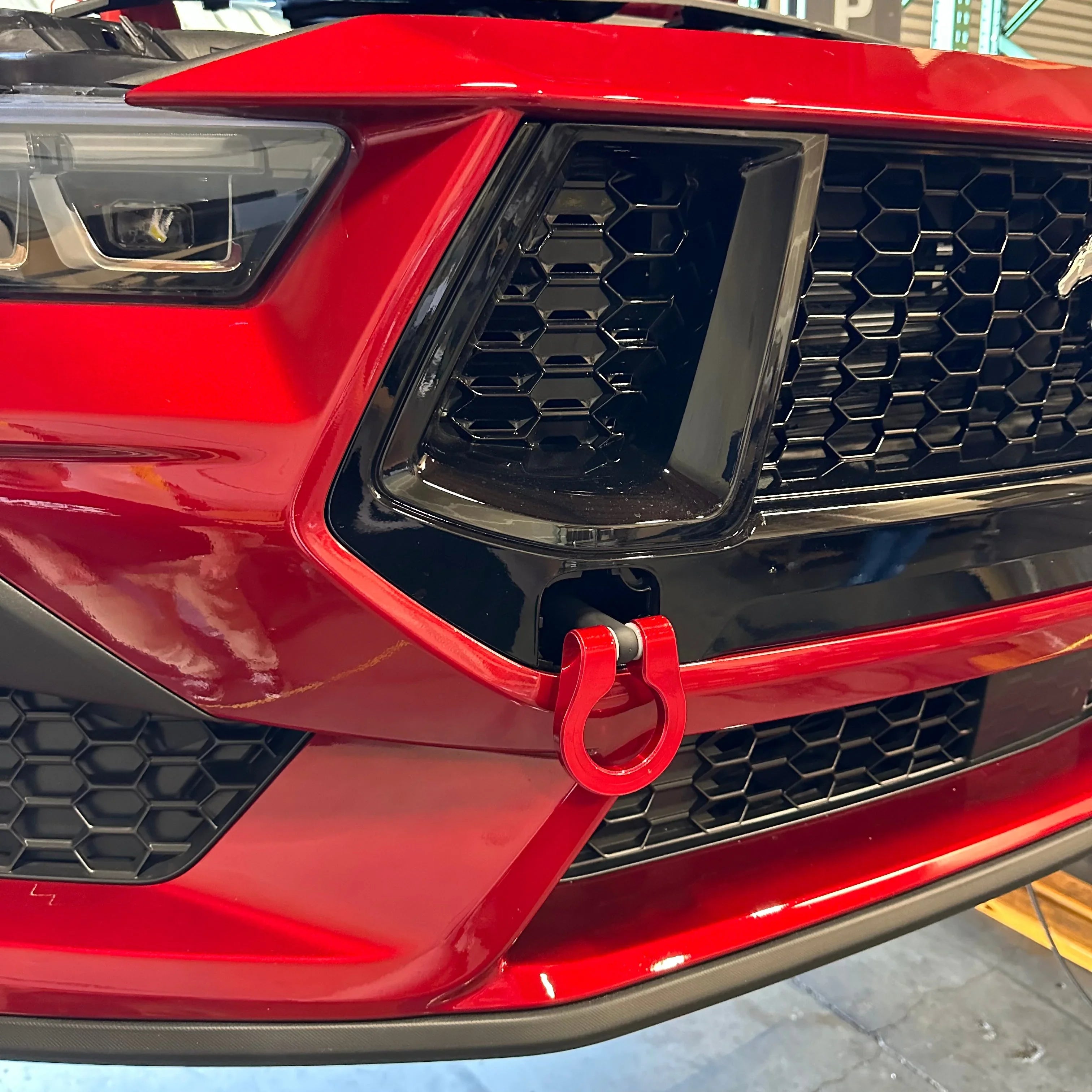 2024+ Ford Mustang S650 GT & EcoBoost Feather Lite Stealth Tow Hook – Billet Aluminum Track Tow Hook