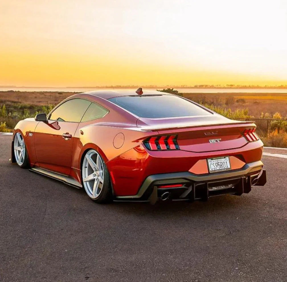 Stealth-Style Rear Diffuser for 2024+ Ford Mustang GT & EcoBoost (Dual or Quad Exhaust)