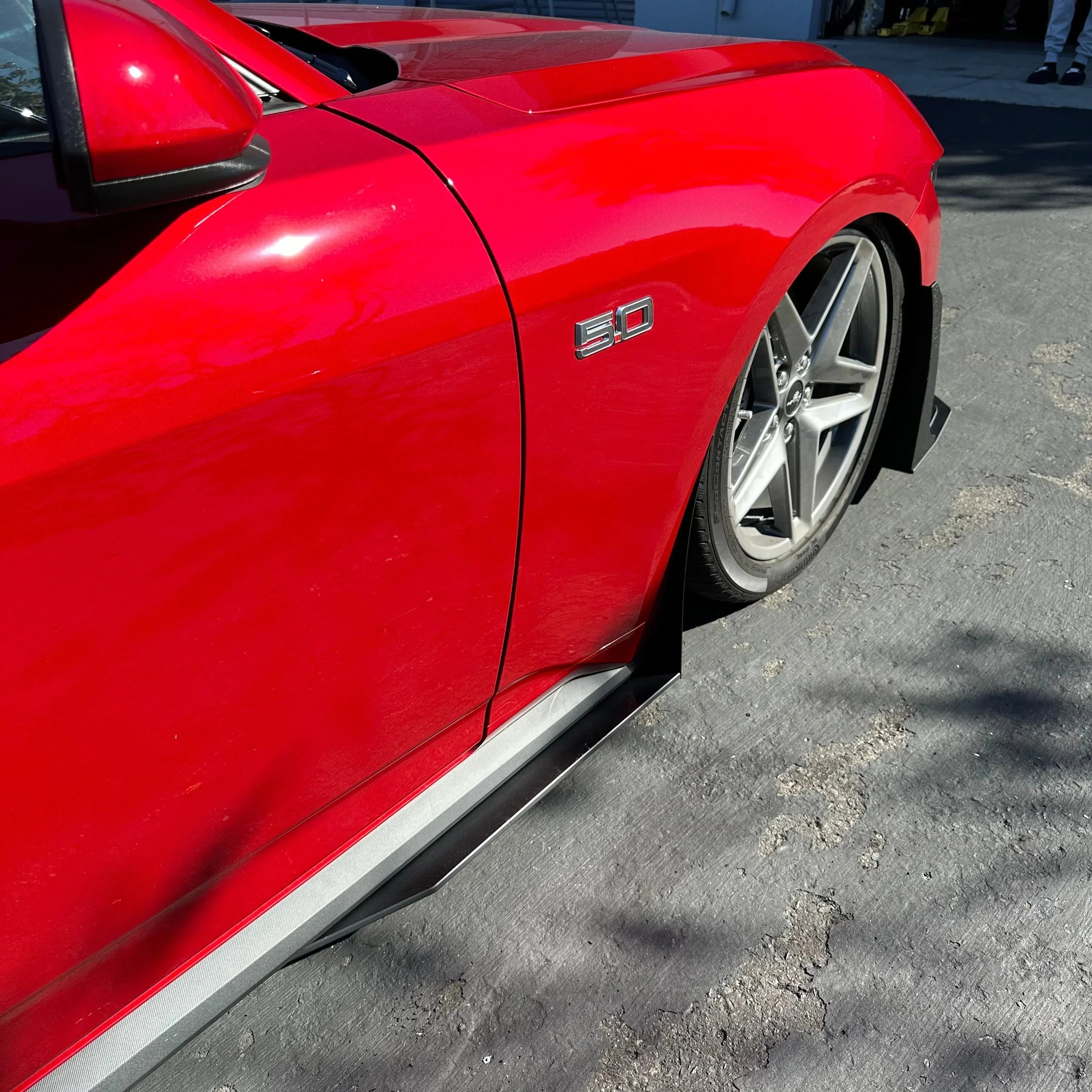 GT500-Style Side Skirt Extensions for 2024+ Ford Mustang GT & EcoBoost (HDPE)
