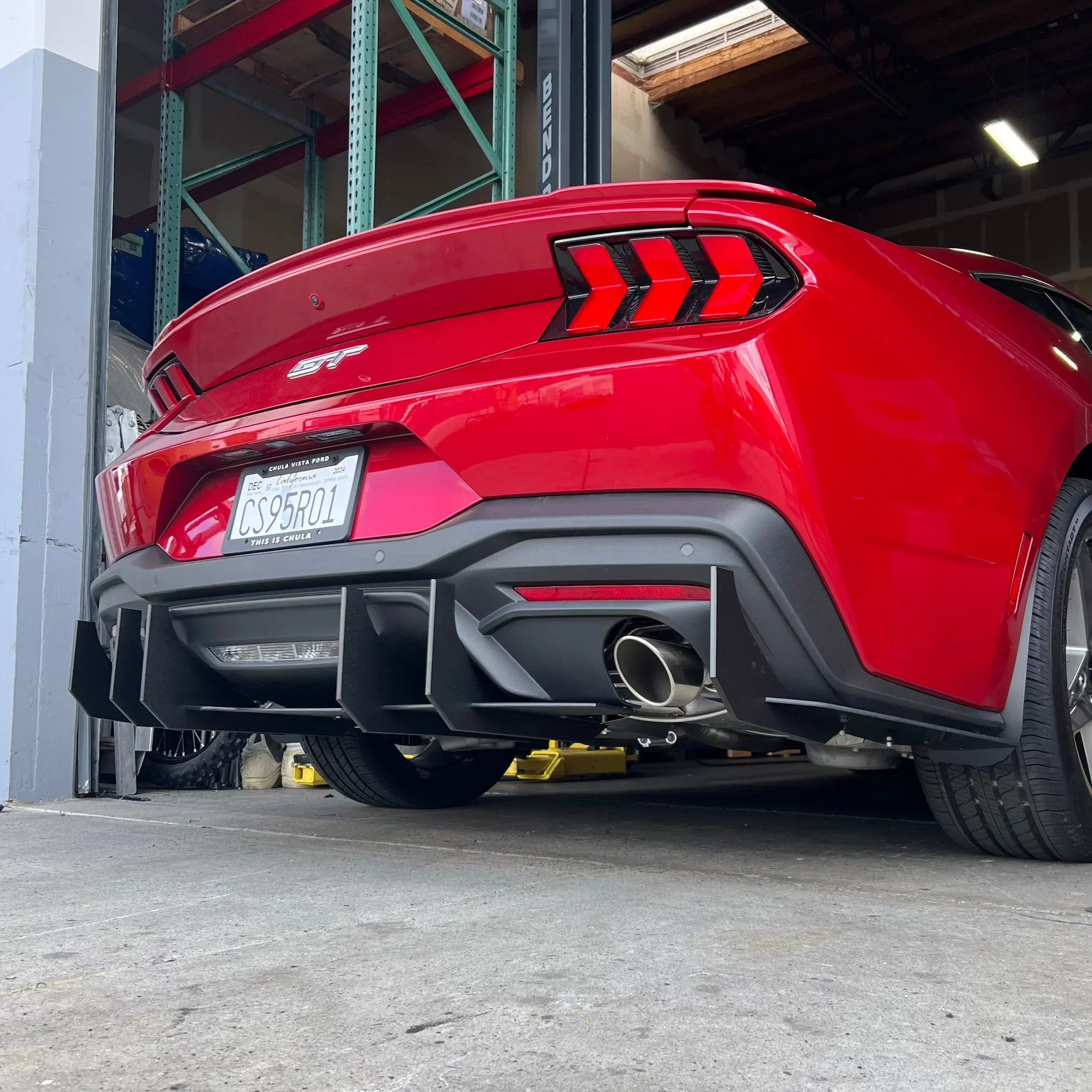 Stealth-Style Rear Diffuser for 2024+ Ford Mustang GT & EcoBoost (Dual or Quad Exhaust)