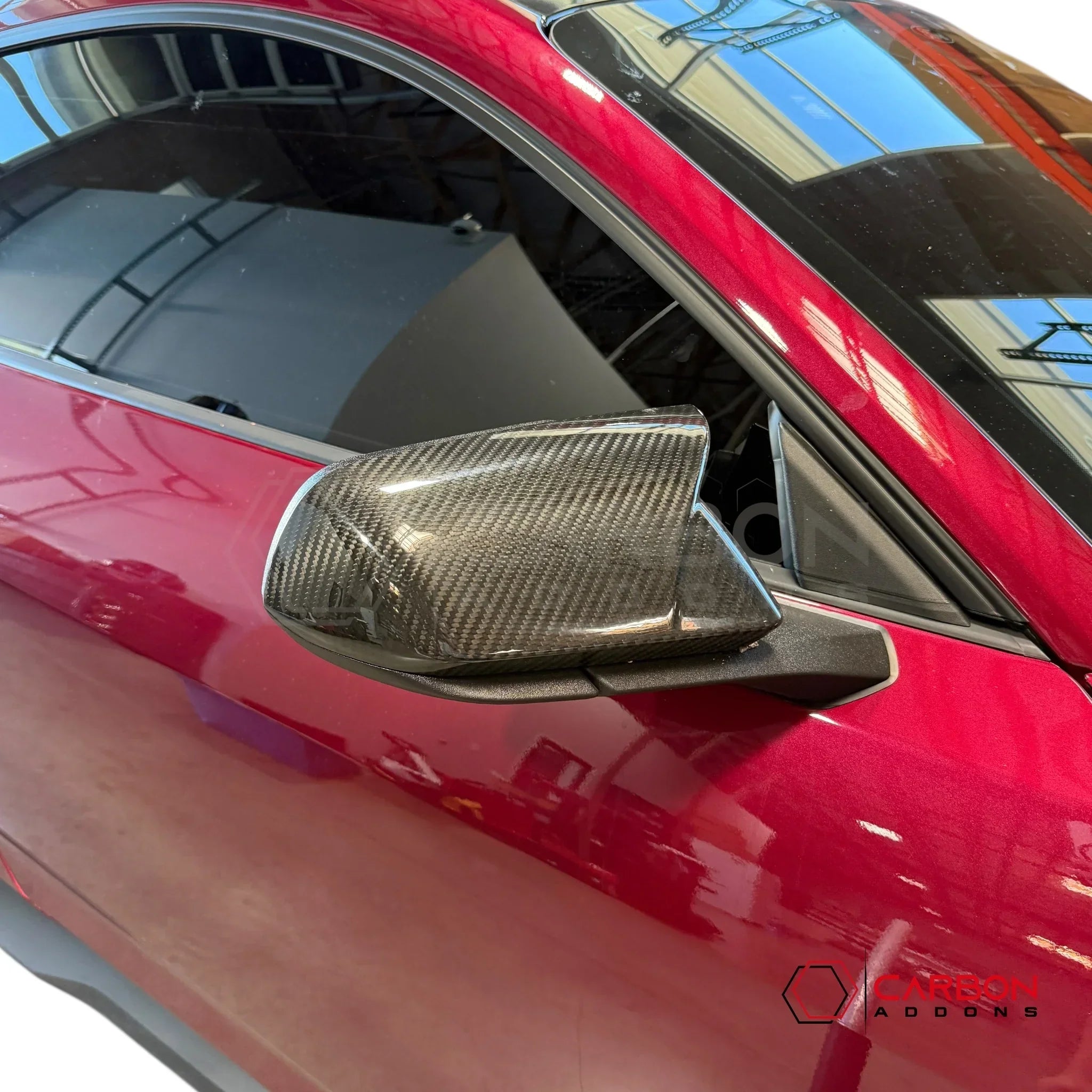 M-Style Real Carbon Fiber Side Mirror Covers for 2024+ Ford Mustang