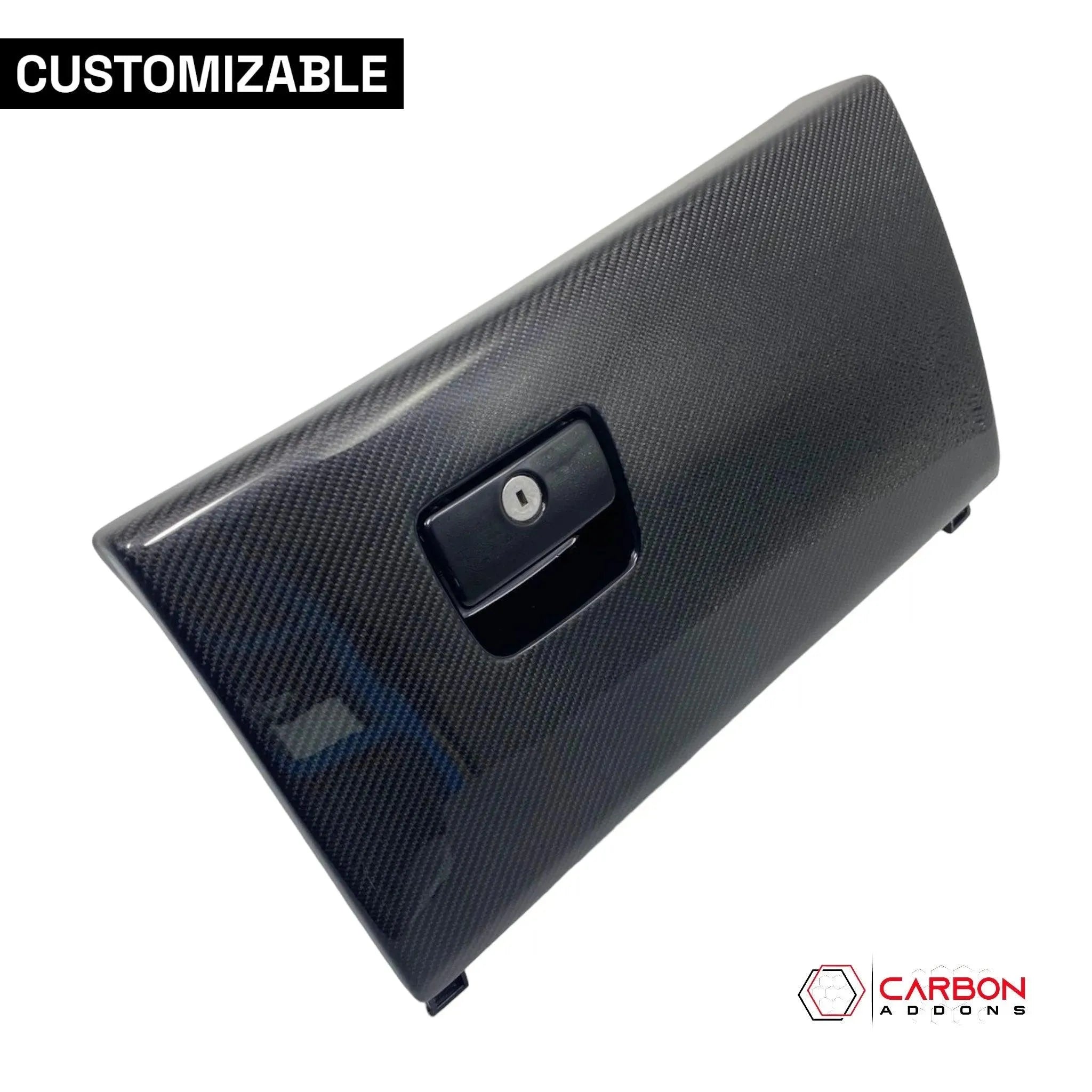 2016-2024 Chevy Camaro Customizable Carbon Fiber Glove Box - carbonaddons Carbon Fiber Parts, Accessories, Upgrades, Mods