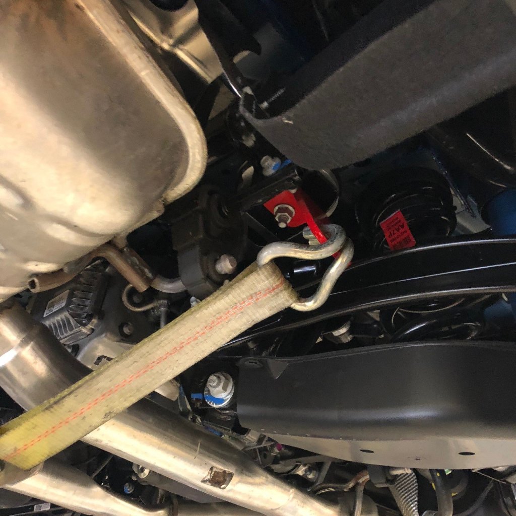 Camaro 2016–2024 Trailer Strap Points (Red Powder Coat)