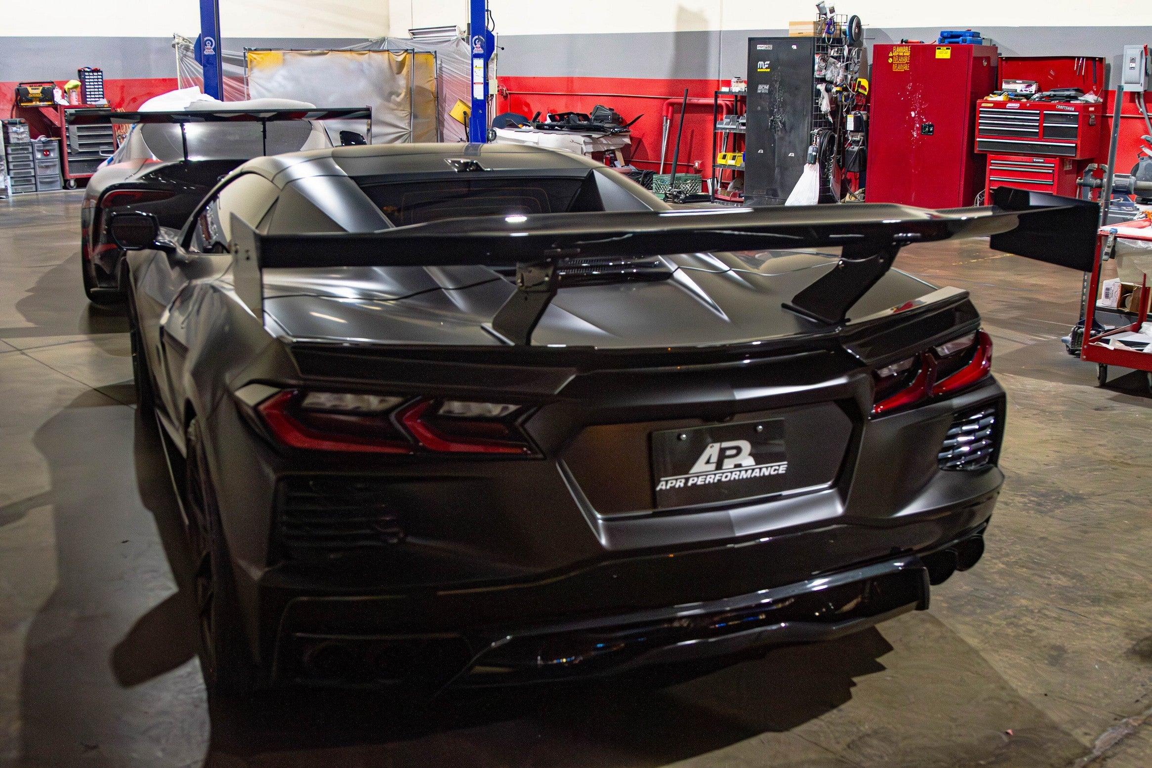 APR Performance GTC-500 Carbon Fiber Adjustable Rear Wing for Chevrolet Corvette C8 Convertible