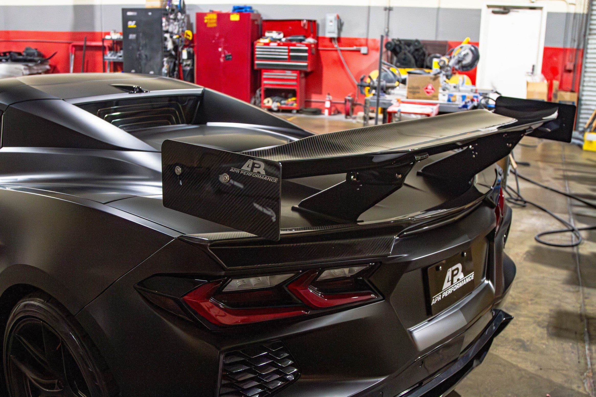 APR Performance GTC-500 Carbon Fiber Adjustable Rear Wing for Chevrolet Corvette C8 Convertible