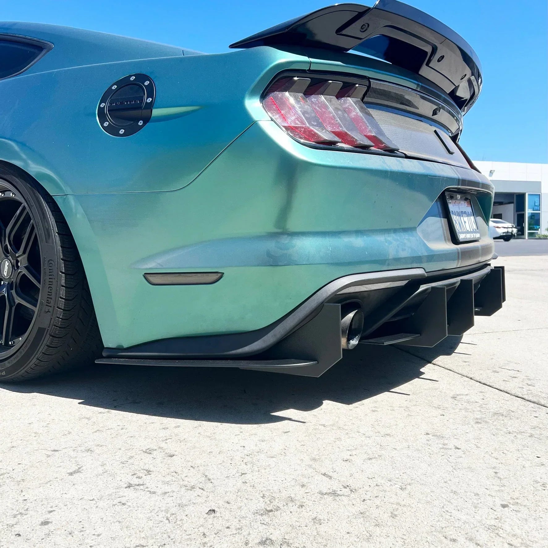 Stealth-Style Rear Diffuser for 2018–2023 Ford Mustang EcoBoost (Dual Exhaust)