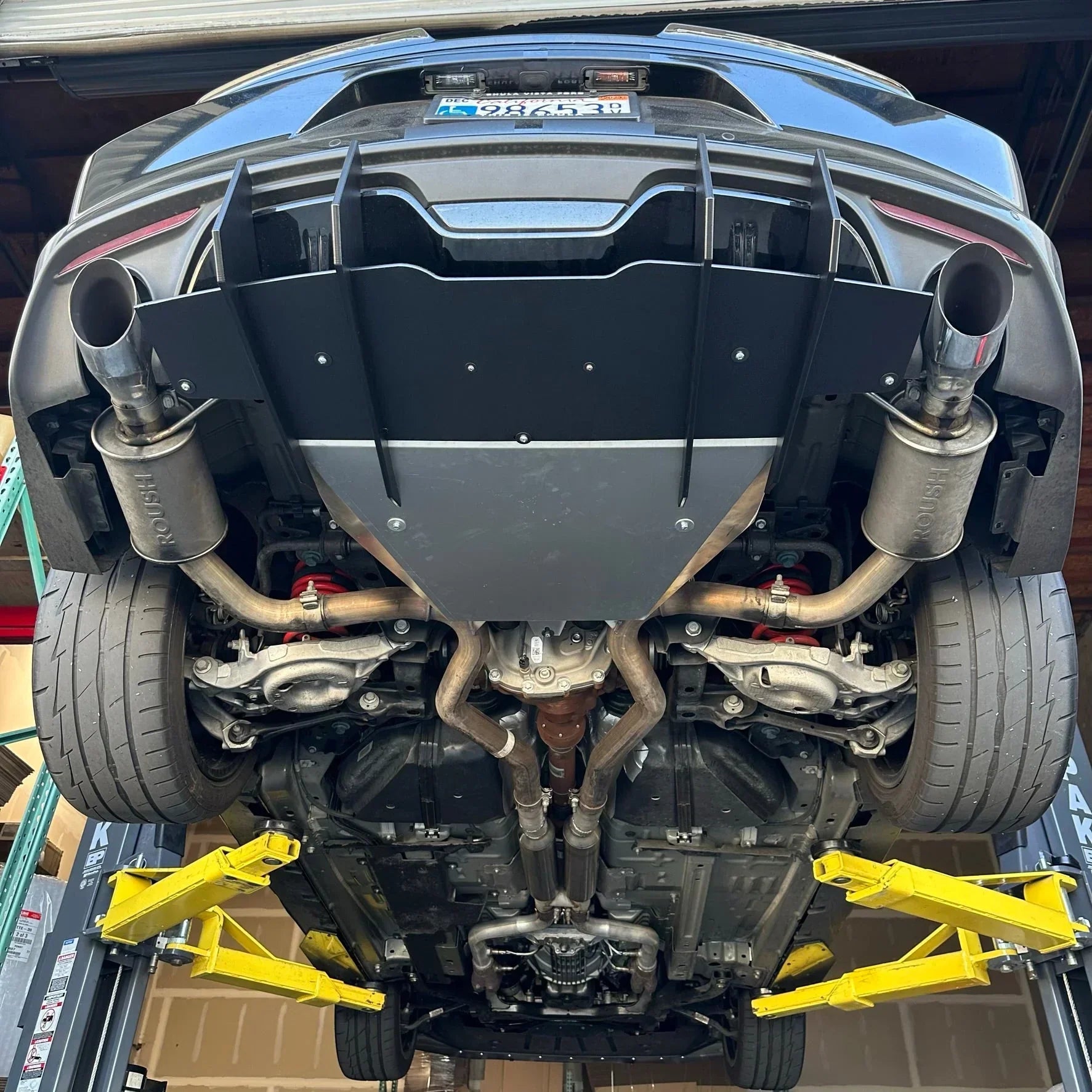 Stealth-Style Rear Diffuser for 2015–2017 Ford Mustang GT & EcoBoost (Dual Exhaust)