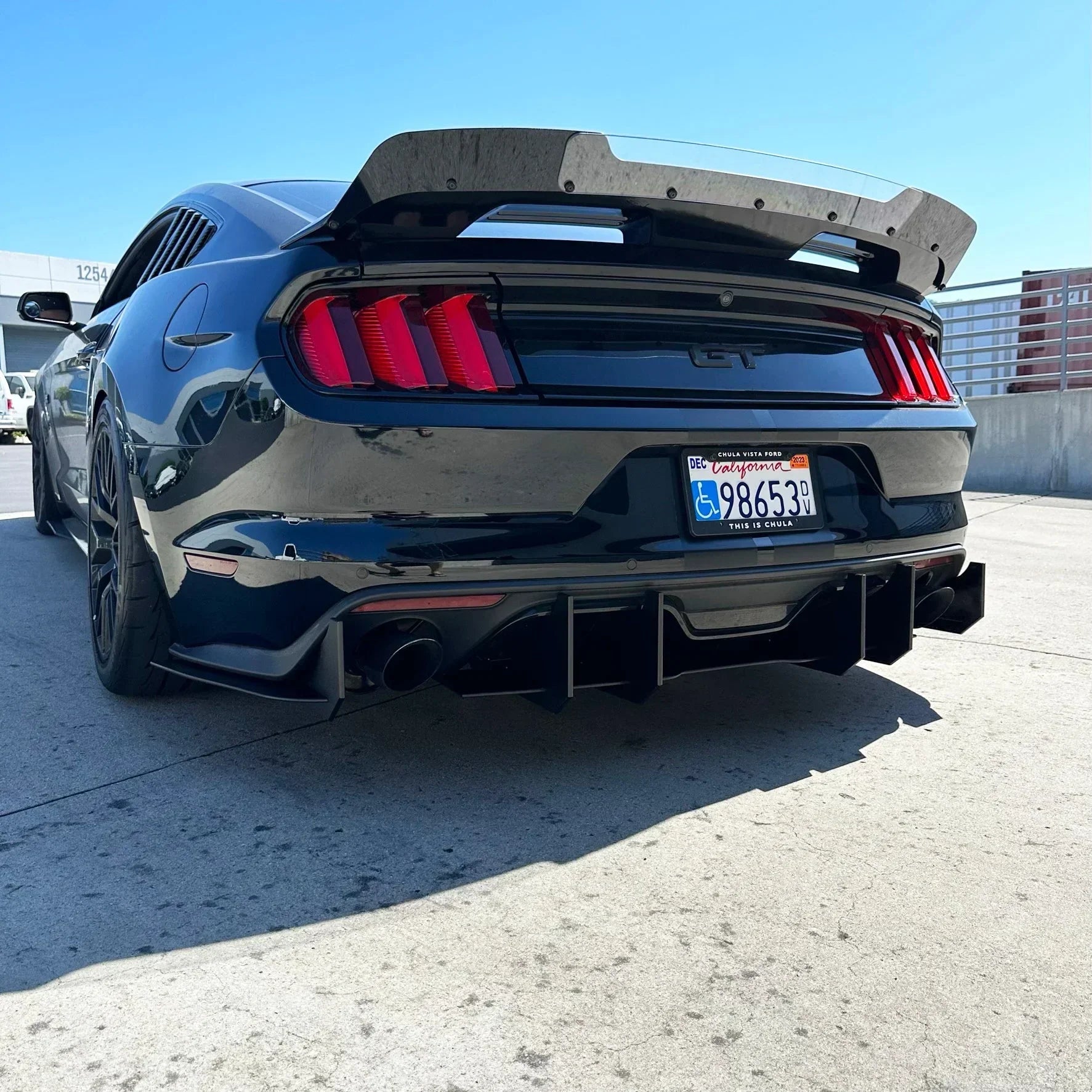 Stealth-Style Rear Diffuser for 2015–2017 Ford Mustang GT & EcoBoost (Dual Exhaust)