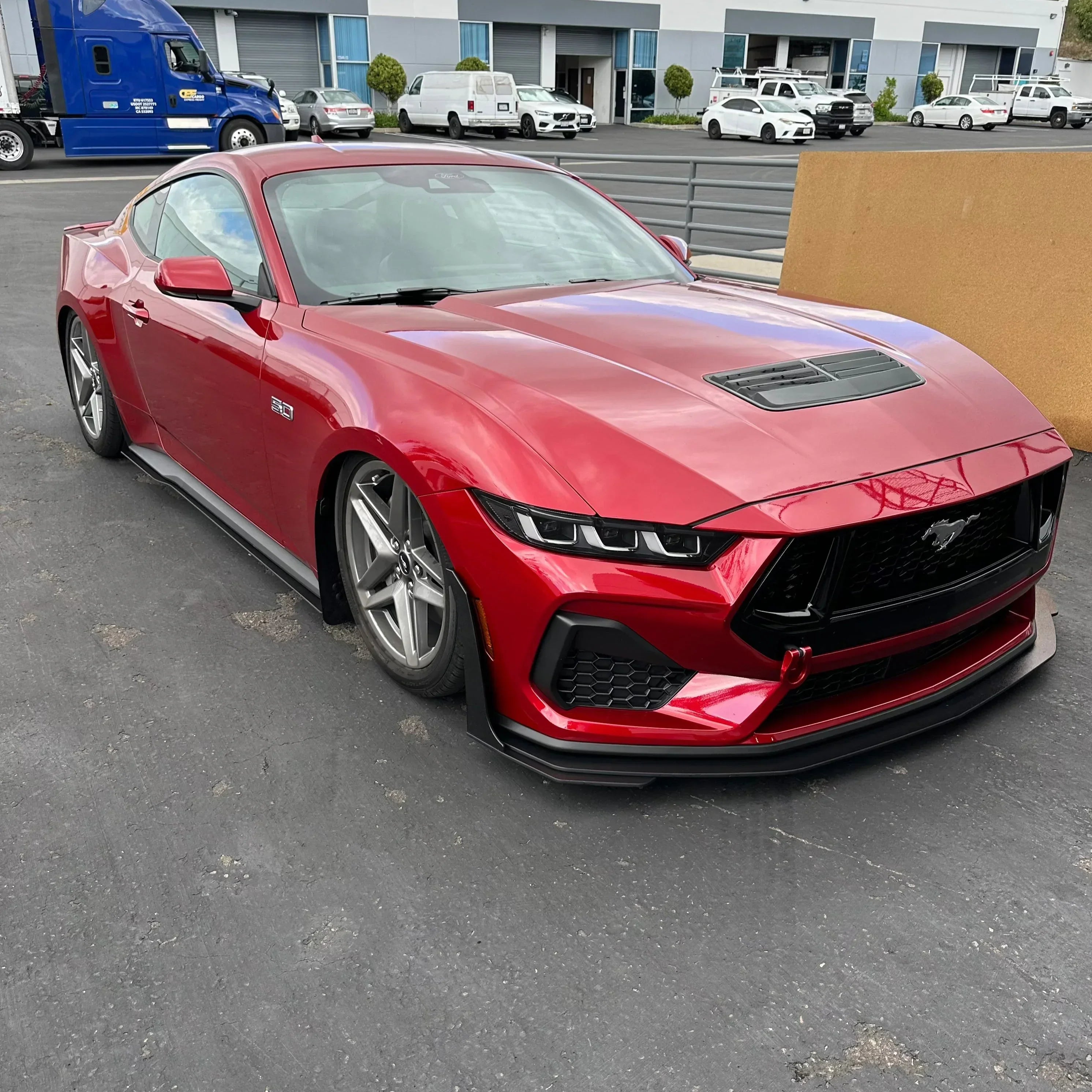 Standard Body Kit for 2024+ Ford Mustang GT & EcoBoost – Front Splitter, Side Skirt Extensions & Rear Spats