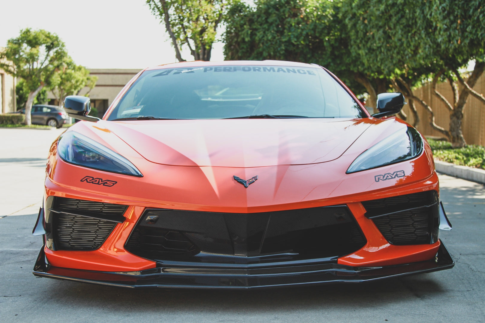 APR Performance Carbon Fiber Front Bumper Center Bezels for Chevrolet Corvette C8