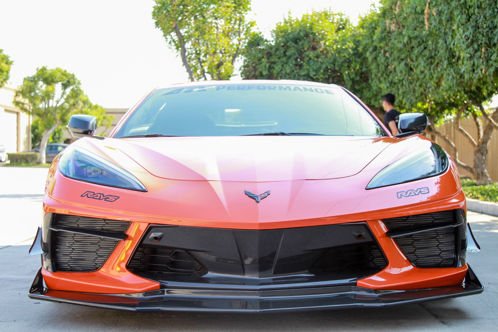 APR Performance Carbon Fiber Front Bumper Center Bezels for Chevrolet Corvette C8