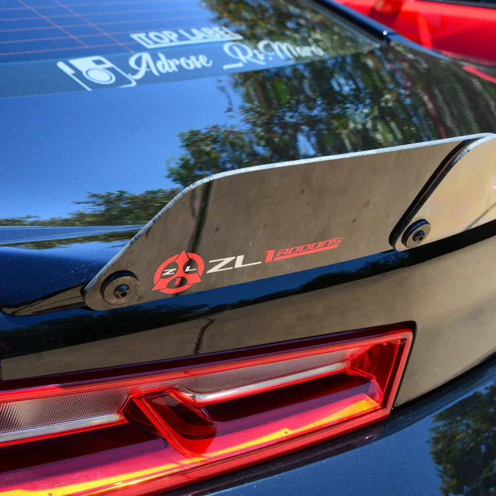 2016–2024 Camaro LT/LS Stealth Wicker Bill for RS Spoiler | Two-Piece Lexan | ZL1 Addons